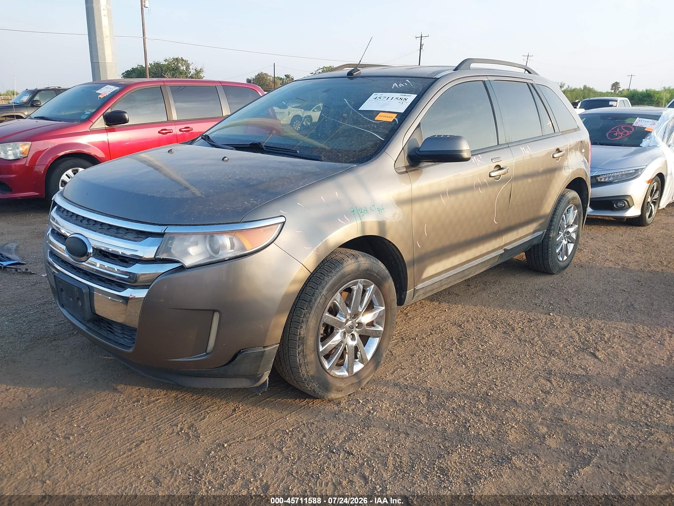 2013 Ford Edge Sel Gray vin: 2FMDK3JC1DBB86475