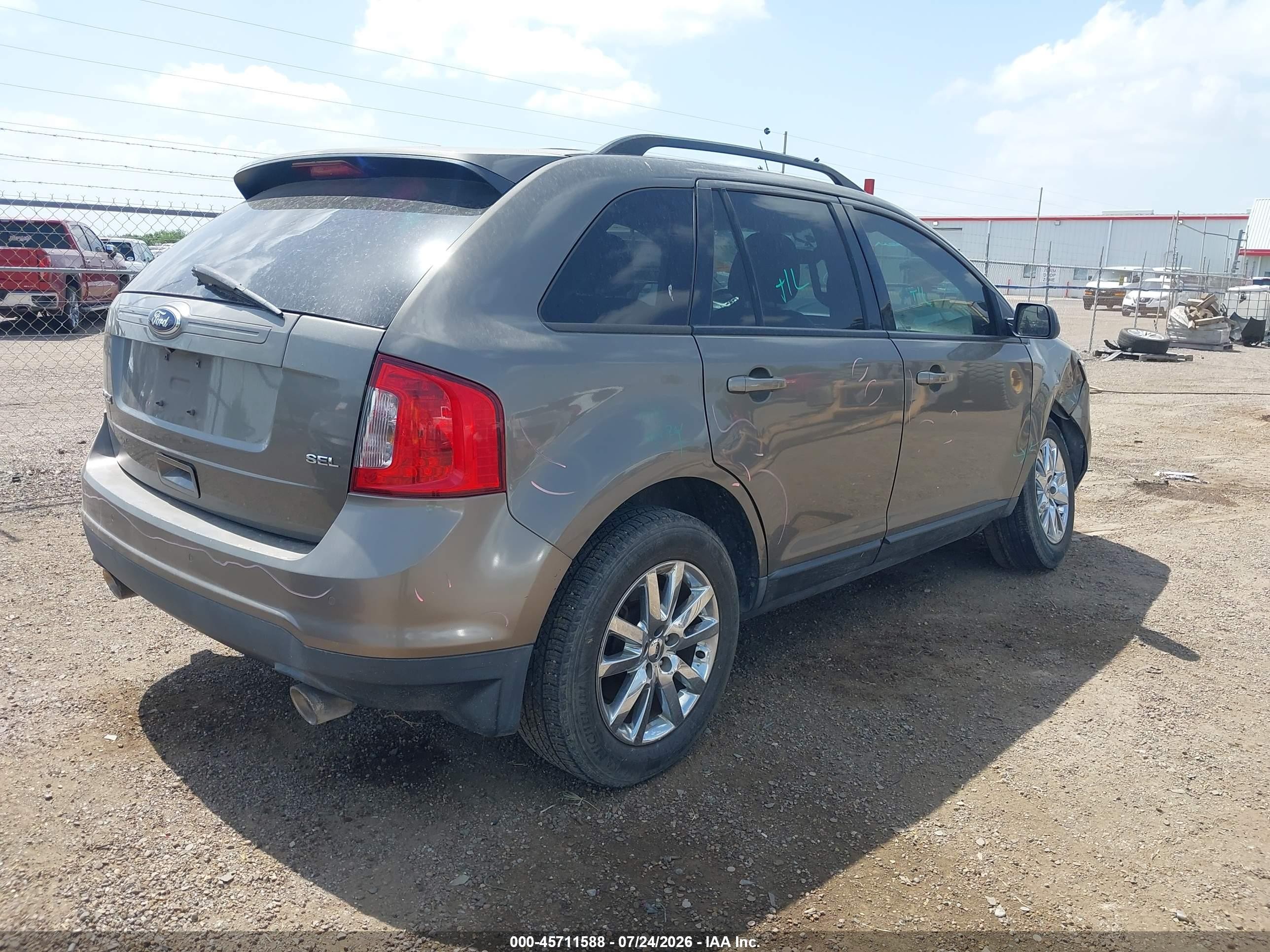 2013 Ford Edge Sel Gray vin: 2FMDK3JC1DBB86475