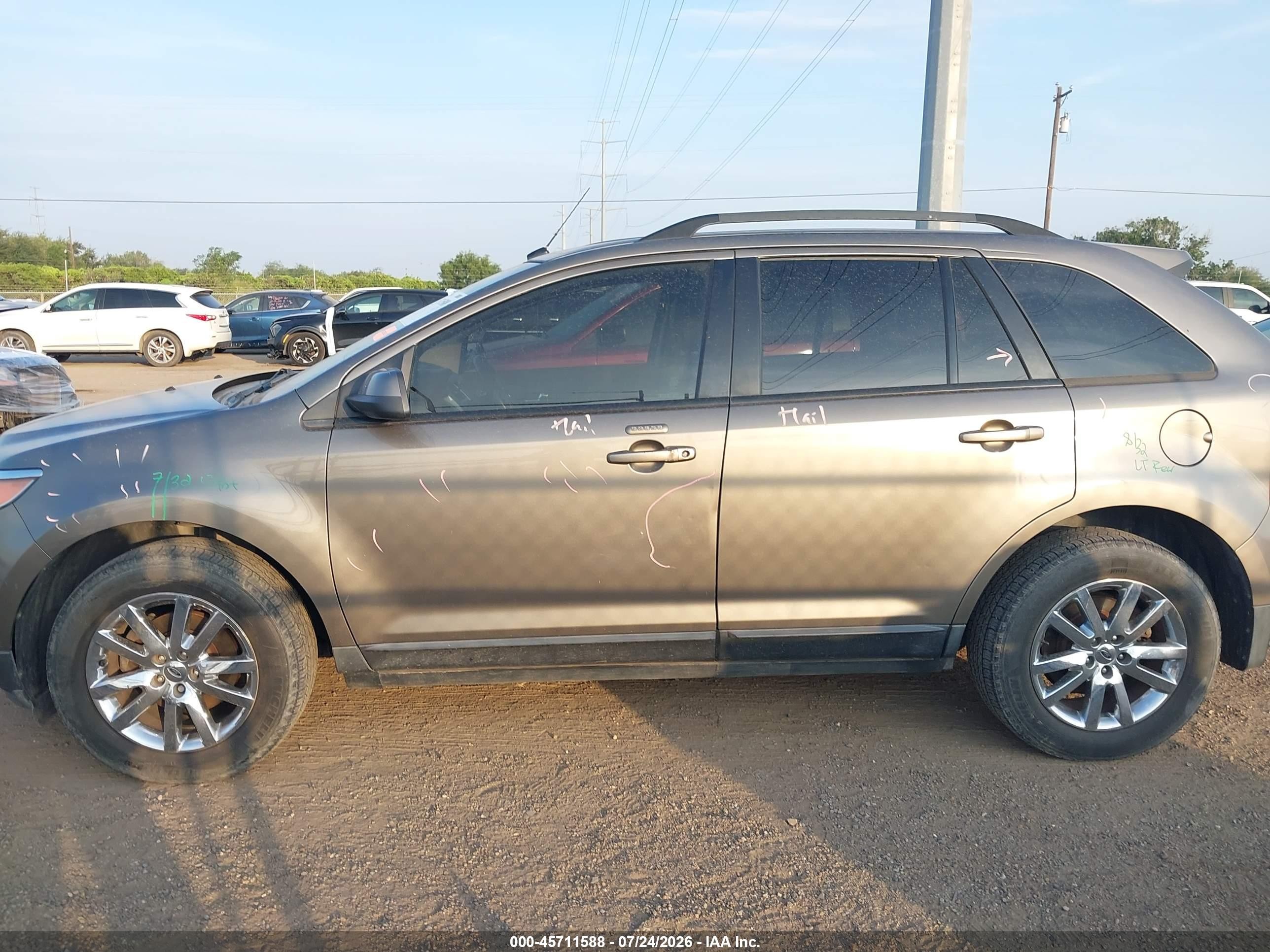 2013 Ford Edge Sel Gray vin: 2FMDK3JC1DBB86475