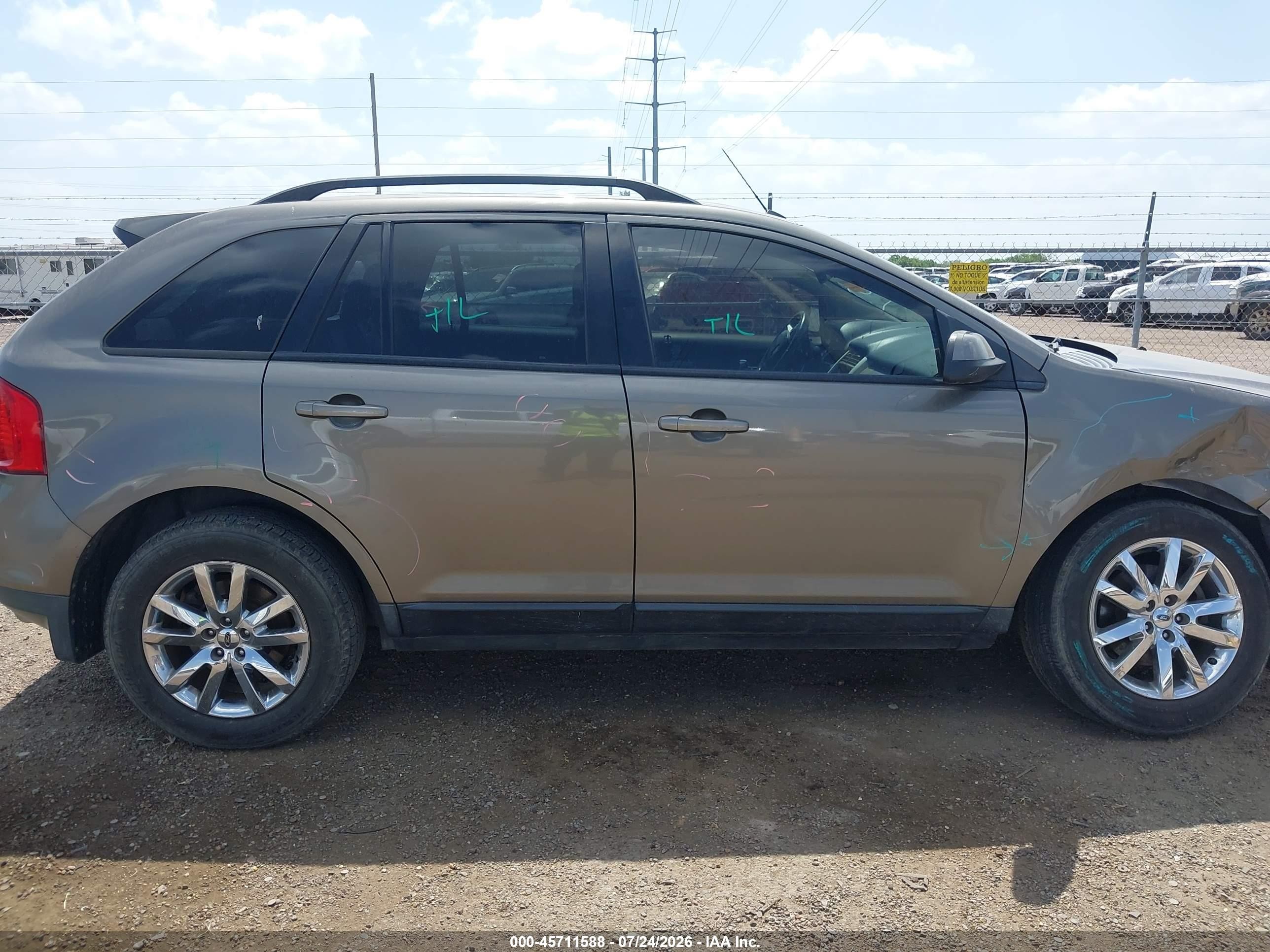 2013 Ford Edge Sel Gray vin: 2FMDK3JC1DBB86475