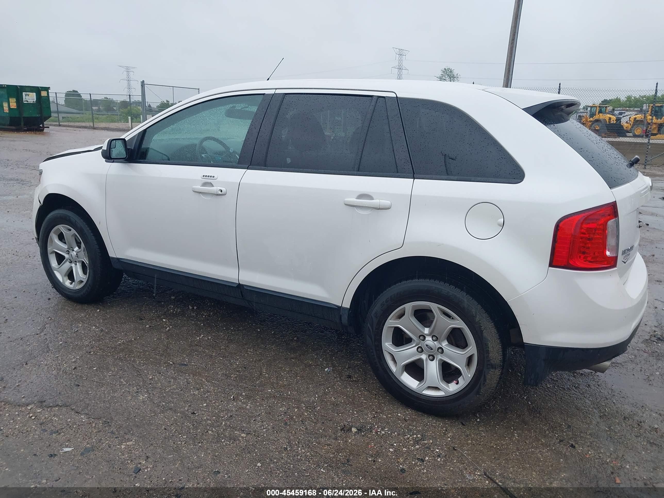 2013 Ford Edge Sel White vin: 2FMDK3JC1DBB91479