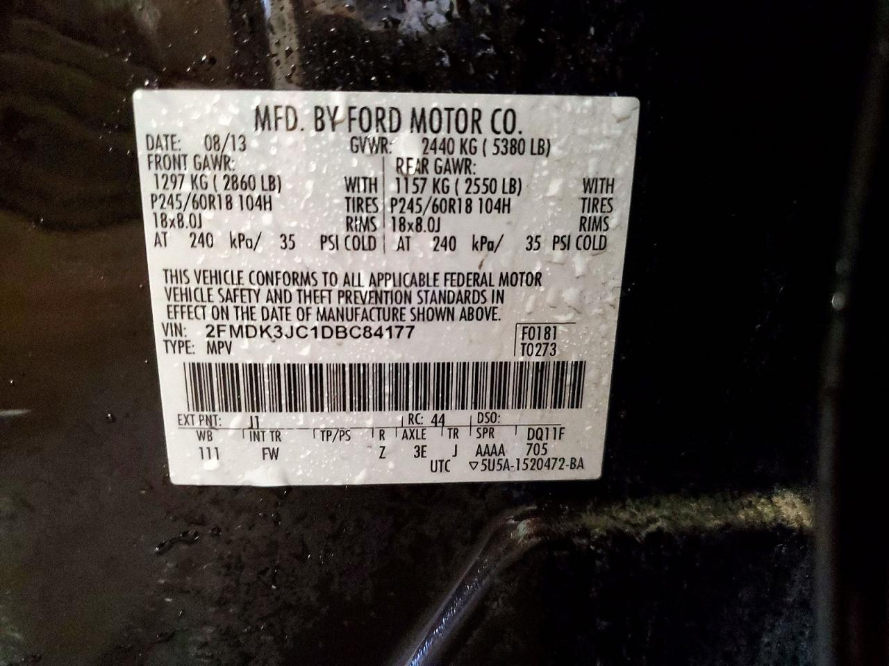 2013 Ford Edge Sel Brown vin: 2FMDK3JC1DBC84177