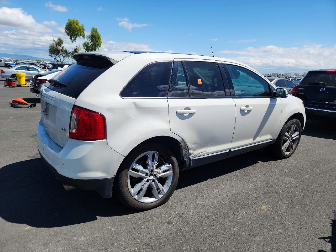 2013 Ford Edge Sel White vin: 2FMDK3JC1DBE34658