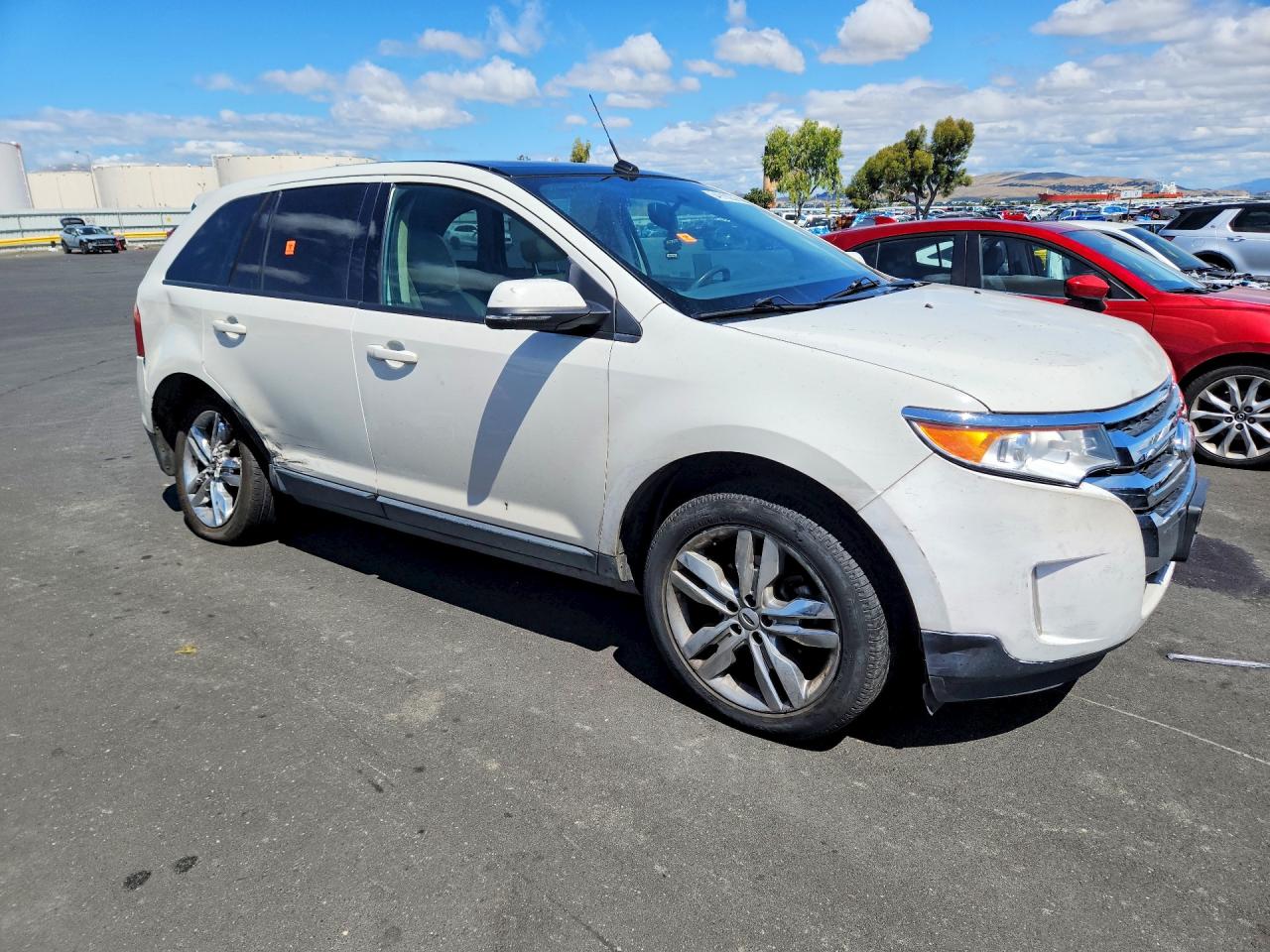 2013 Ford Edge Sel White vin: 2FMDK3JC1DBE34658