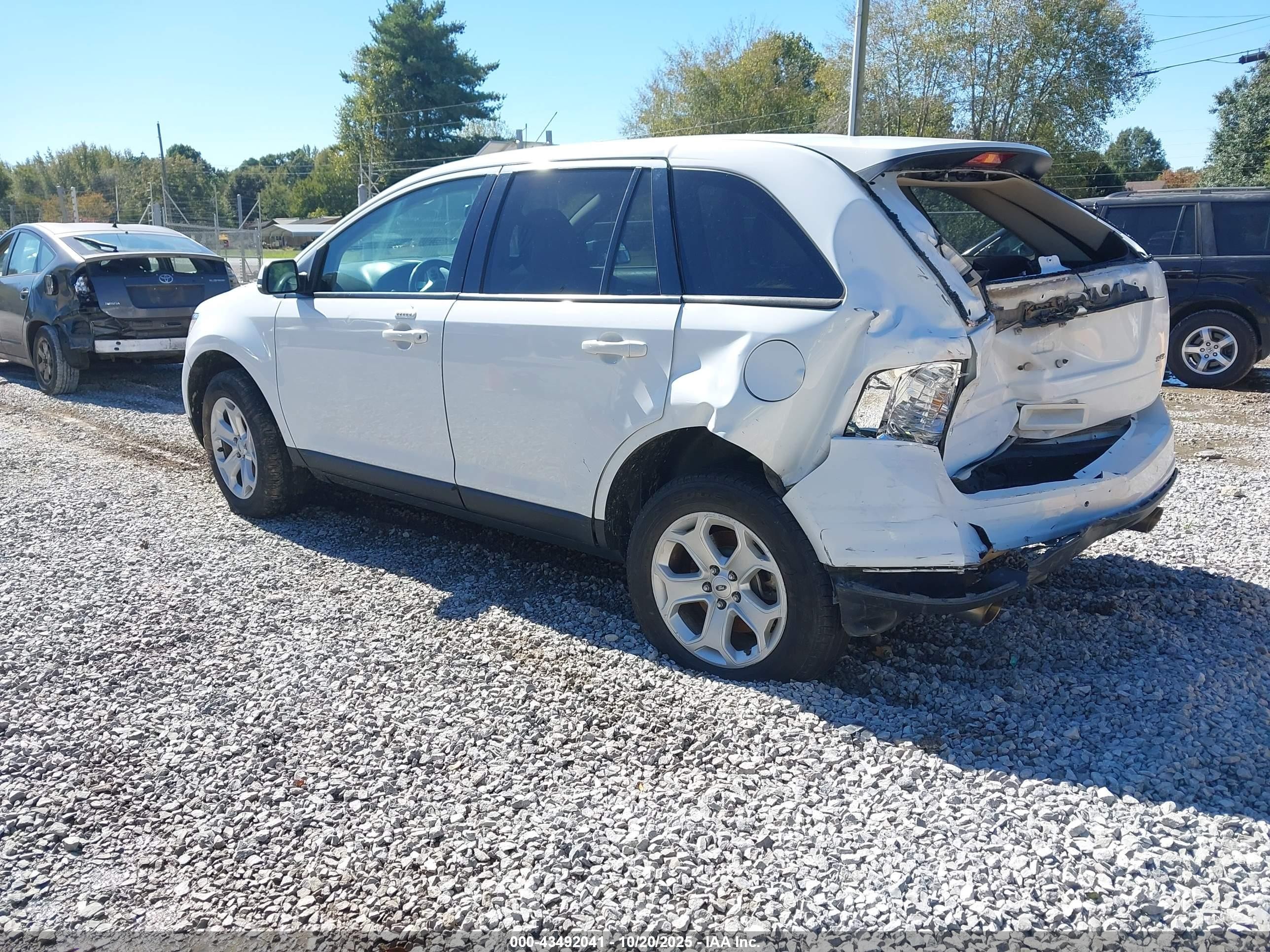2014 Ford Edge Sel White vin: 2FMDK3JC1EBB47628