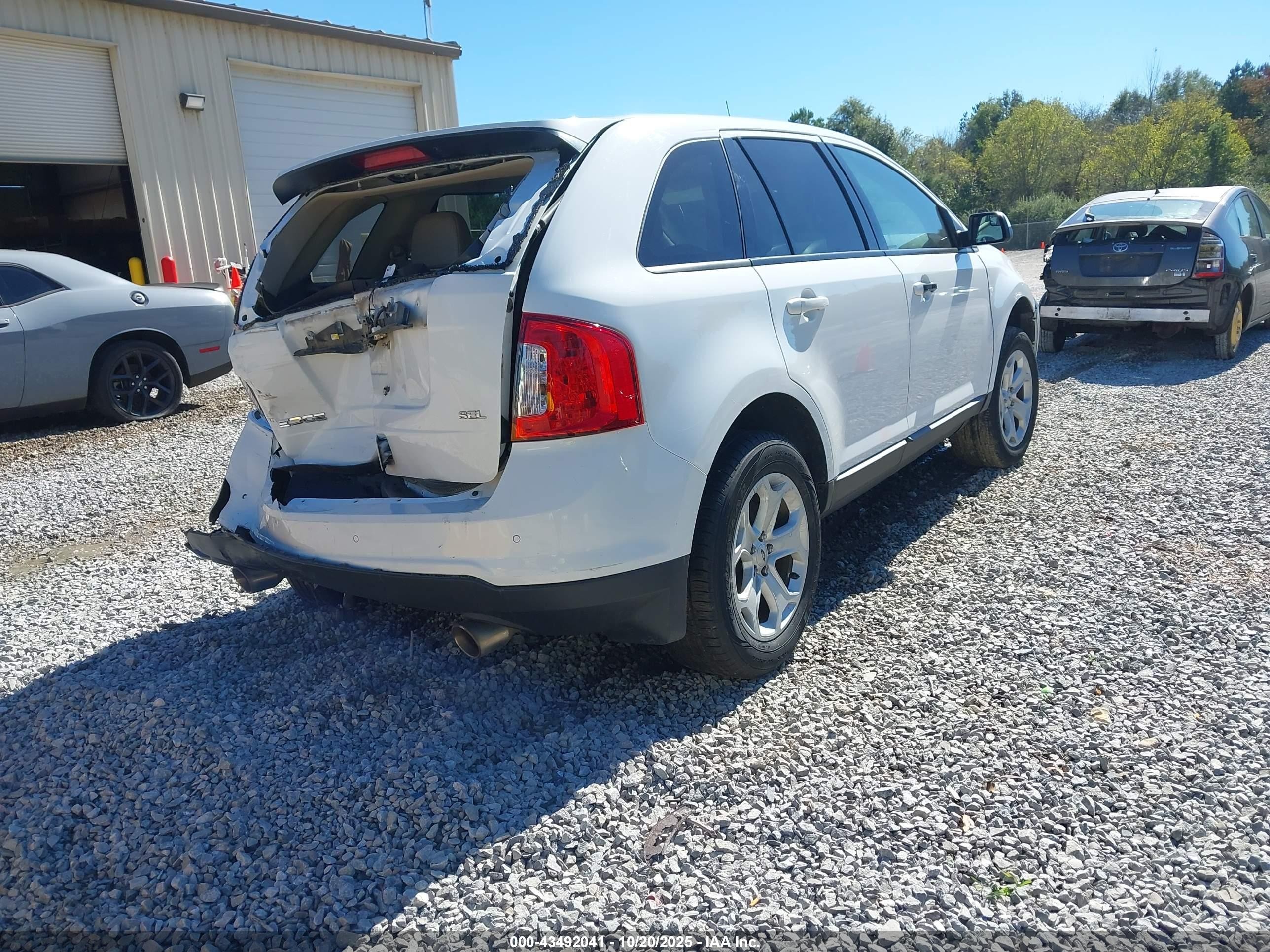 2014 Ford Edge Sel White vin: 2FMDK3JC1EBB47628