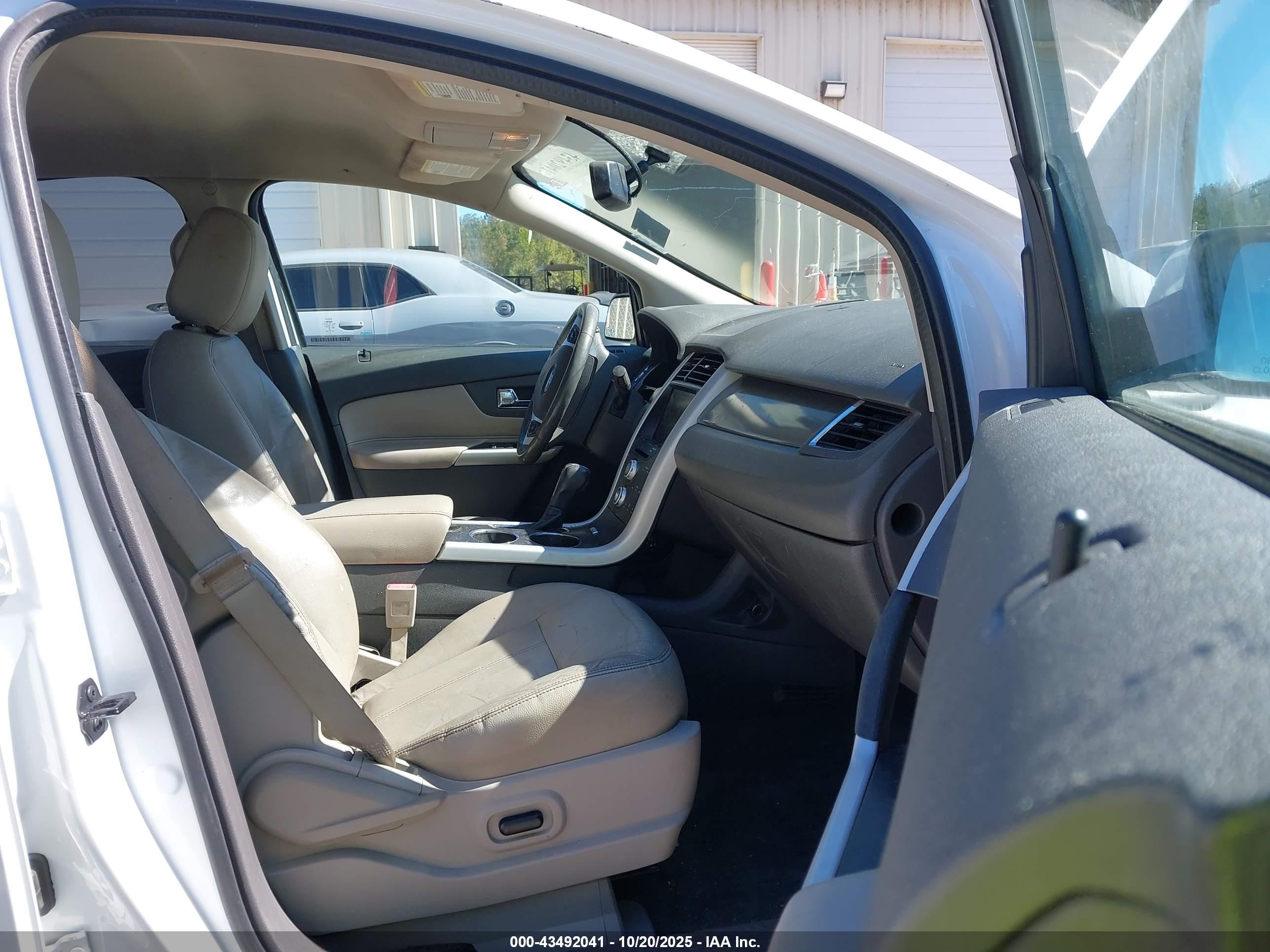 2014 Ford Edge Sel White vin: 2FMDK3JC1EBB47628