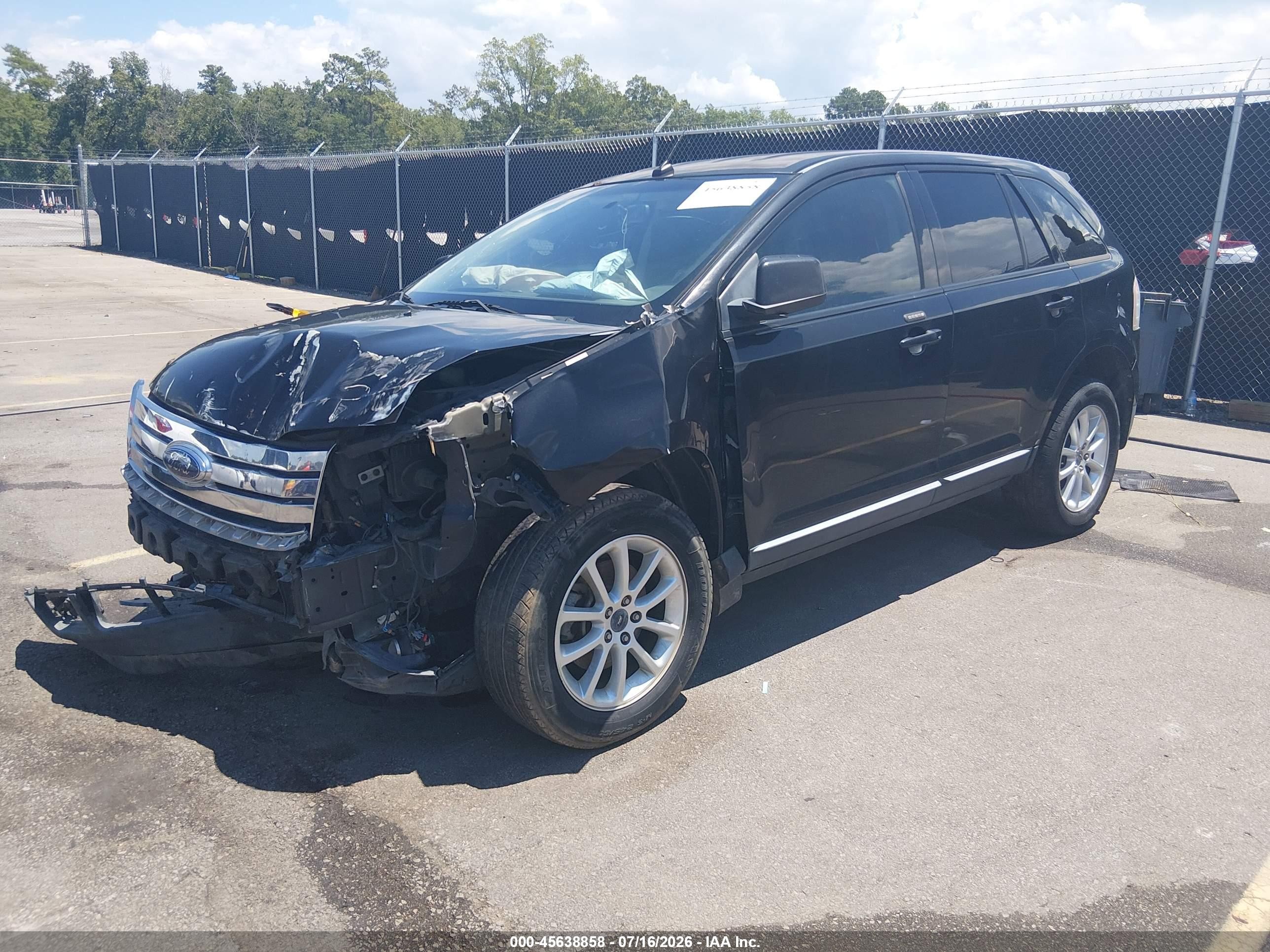 2010 Ford Edge Sel Black vin: 2FMDK3JC2ABA67216
