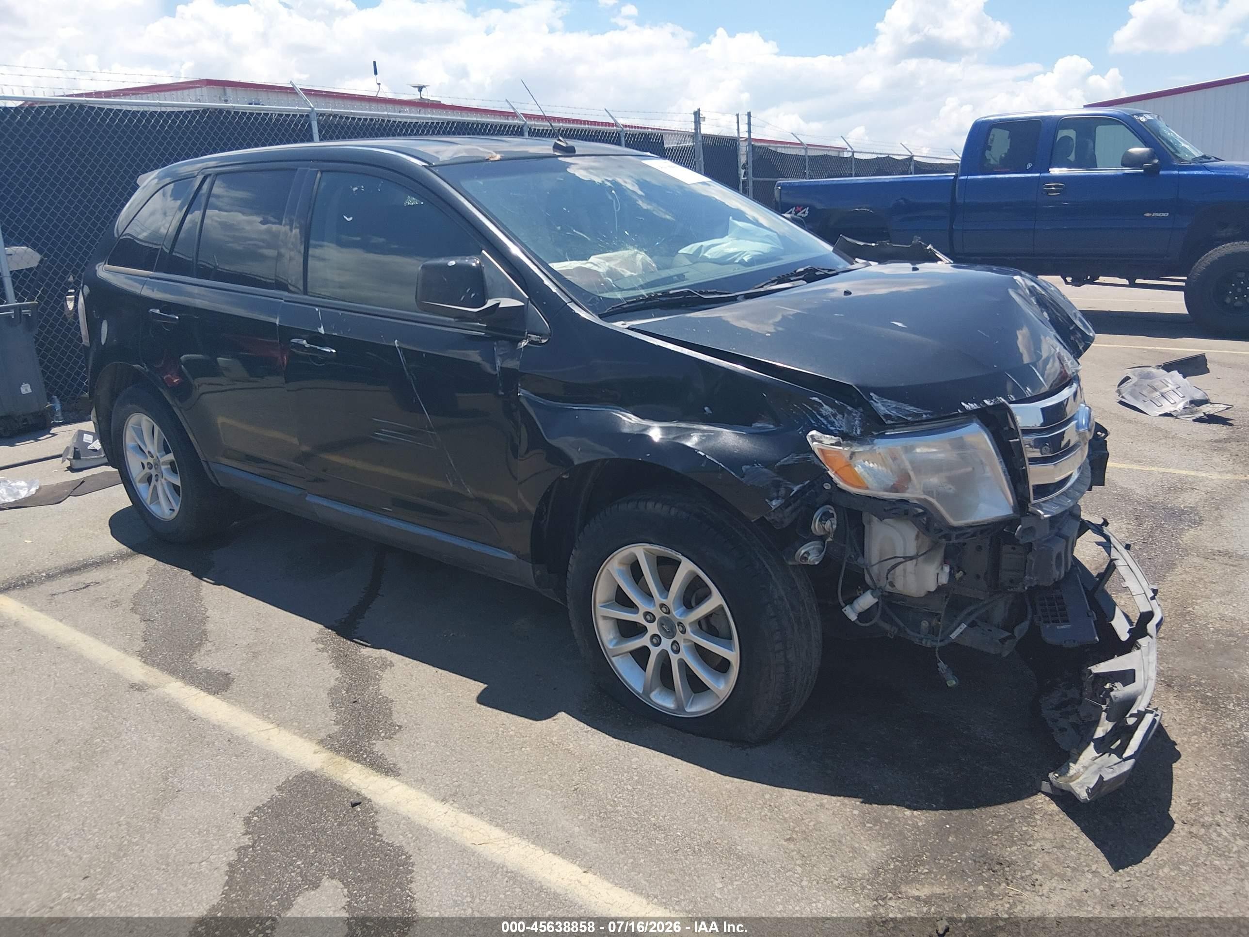2010 Ford Edge Sel Black vin: 2FMDK3JC2ABA67216