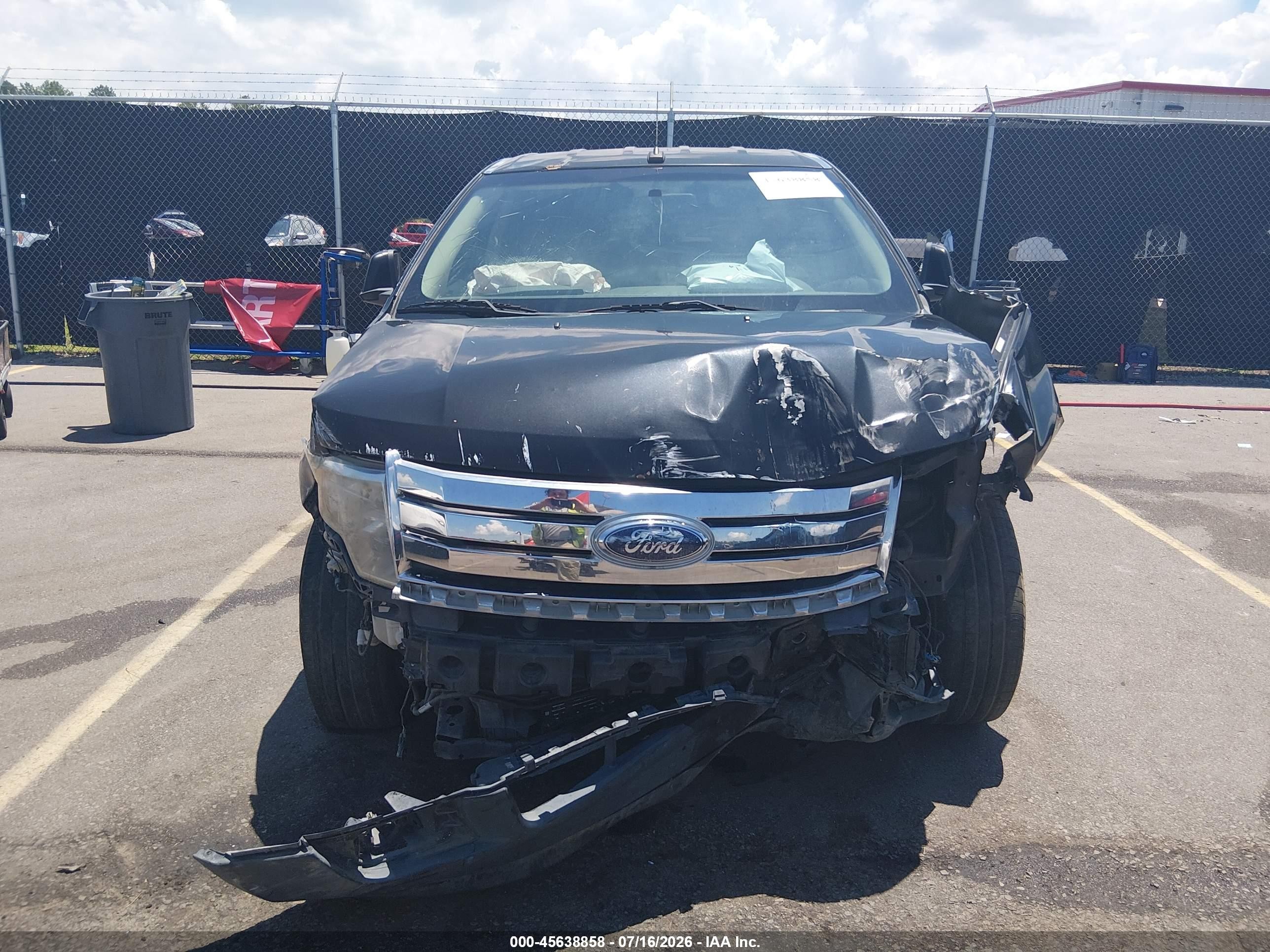 2010 Ford Edge Sel Black vin: 2FMDK3JC2ABA67216