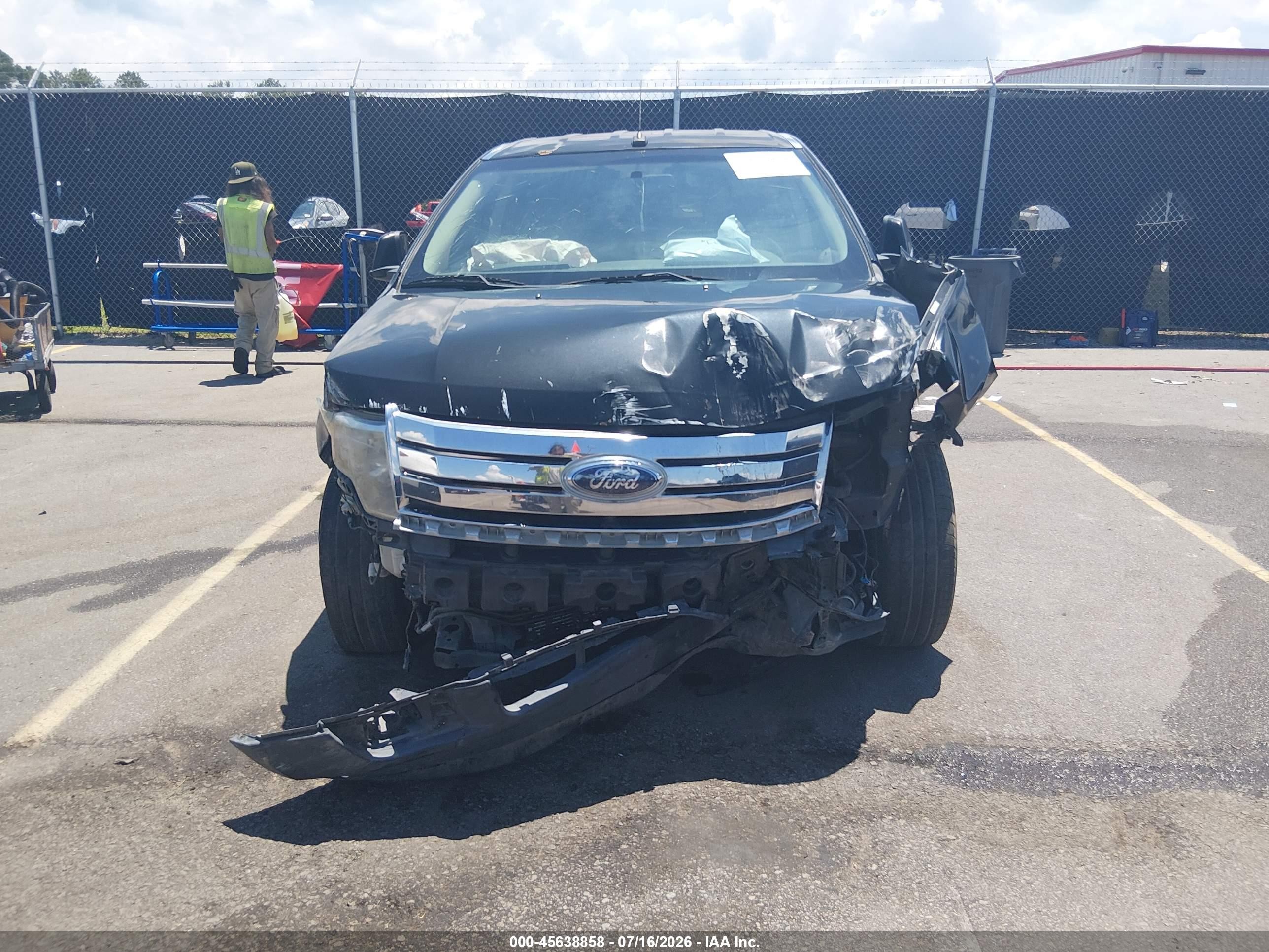 2010 Ford Edge Sel Black vin: 2FMDK3JC2ABA67216