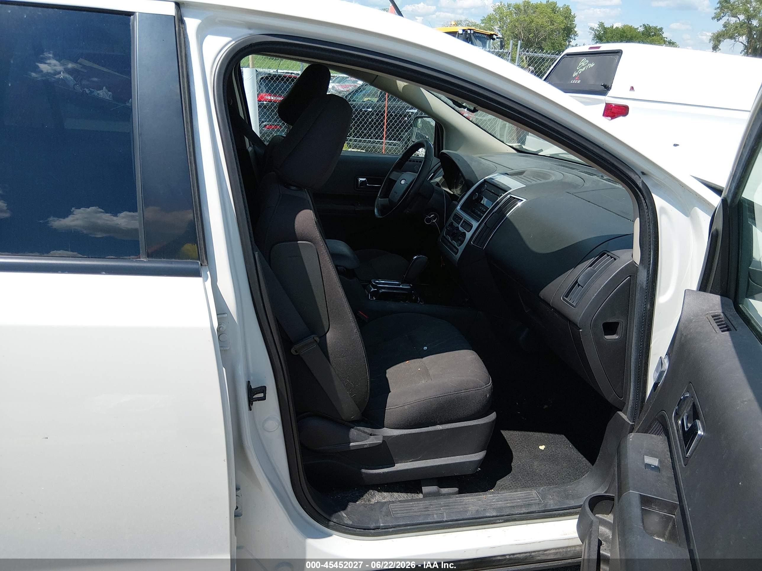 2010 Ford Edge Sel White vin: 2FMDK3JC2ABB45221