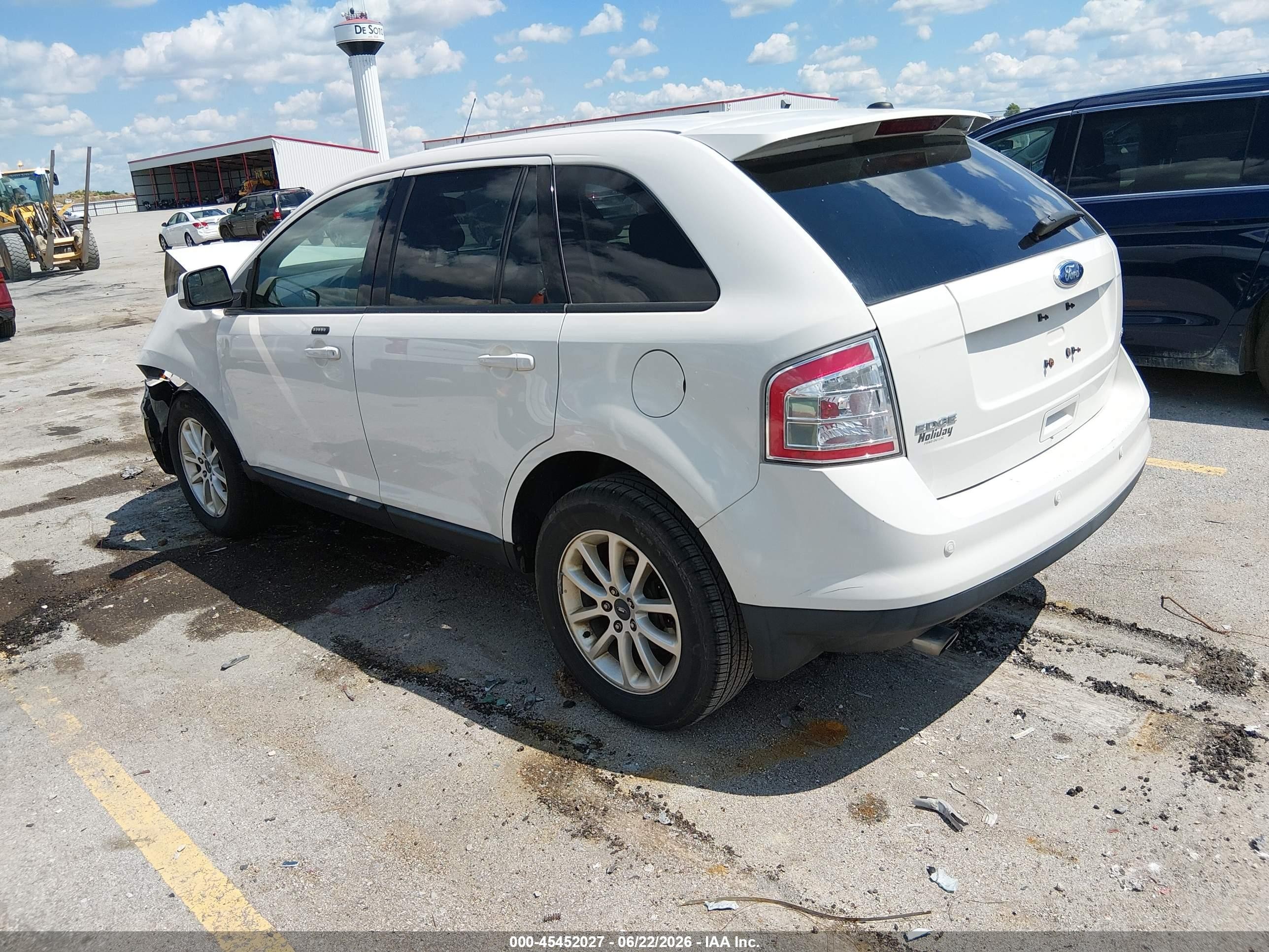 2010 Ford Edge Sel White vin: 2FMDK3JC2ABB45221