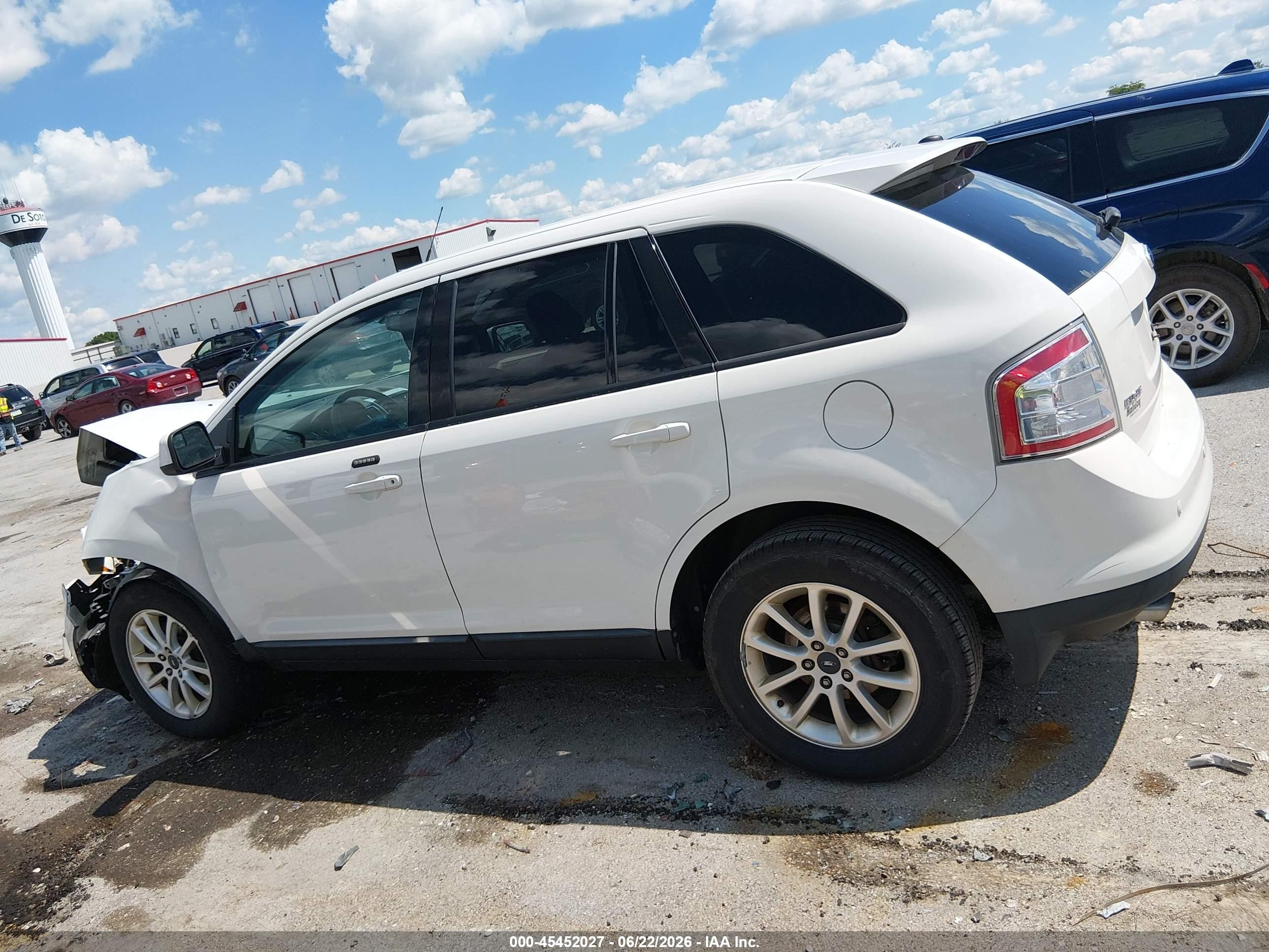 2010 Ford Edge Sel White vin: 2FMDK3JC2ABB45221