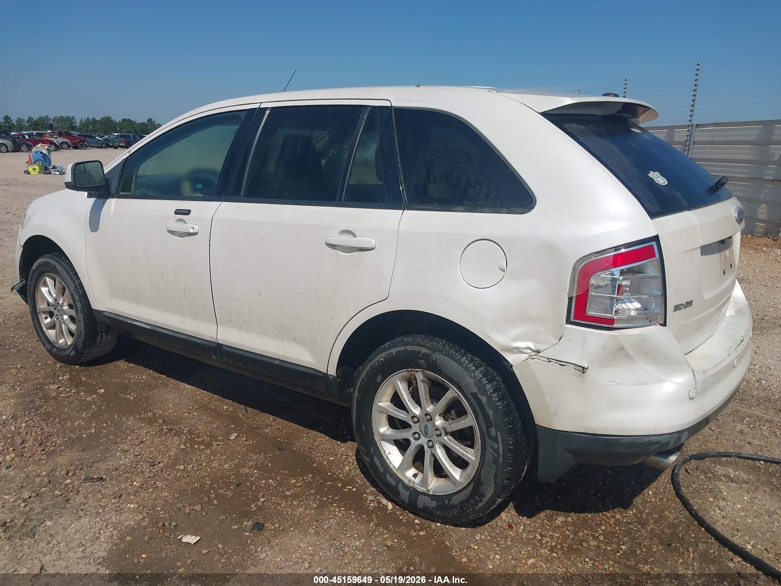 2010 Ford Edge Sel White vin: 2FMDK3JC2ABB50600