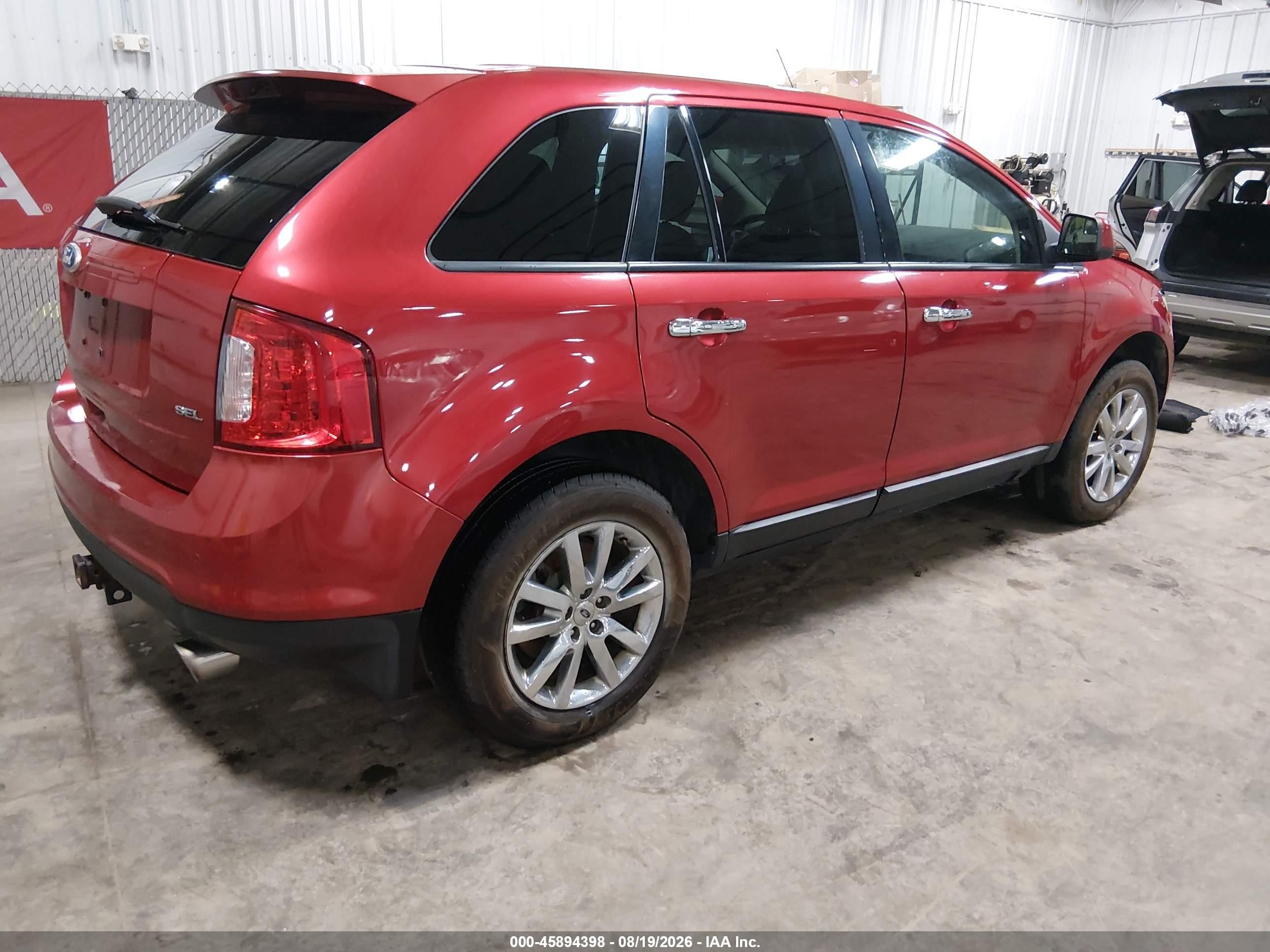 2011 Ford Edge Sel Red vin: 2FMDK3JC2BBA47632