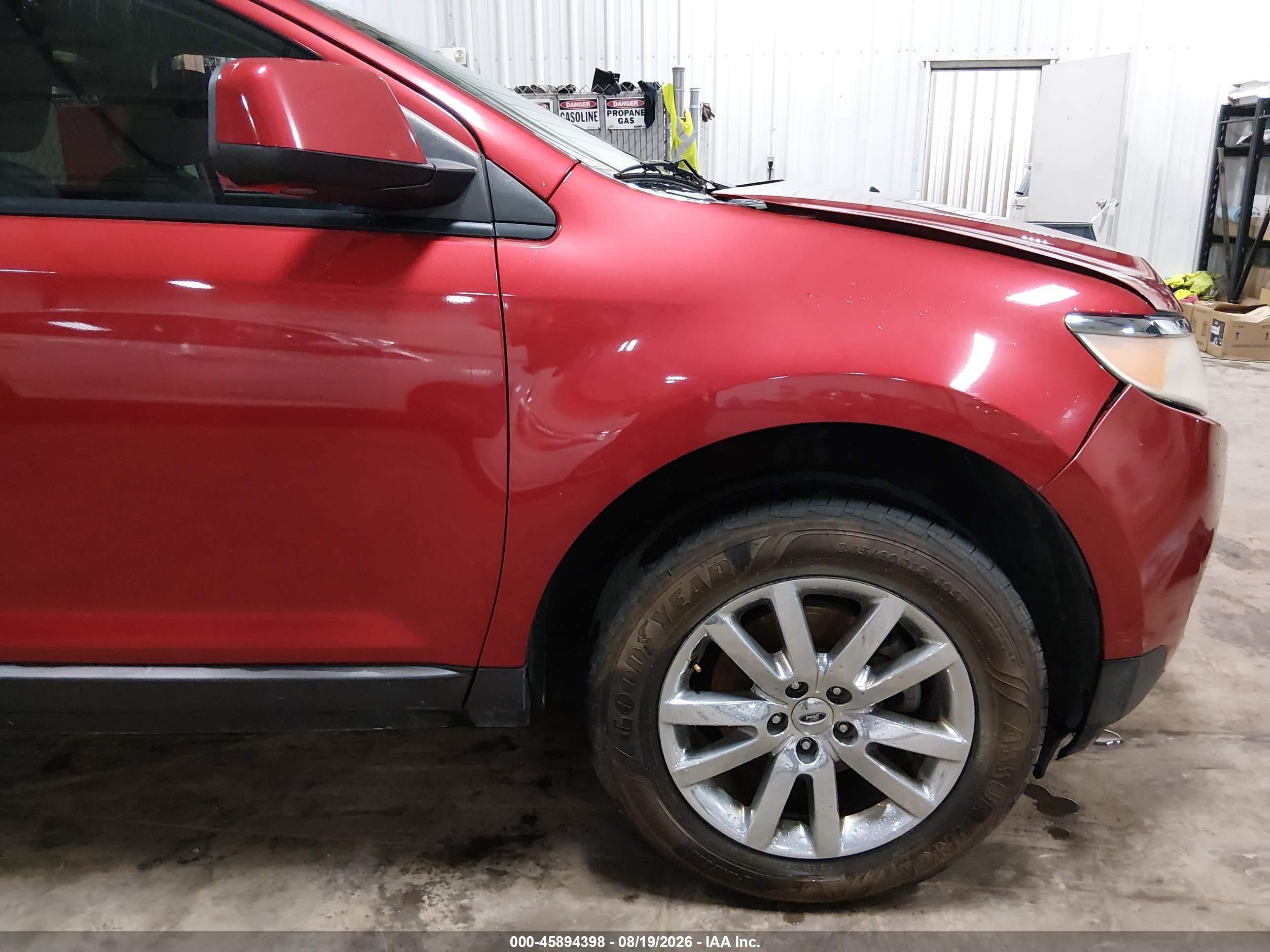 2011 Ford Edge Sel Red vin: 2FMDK3JC2BBA47632