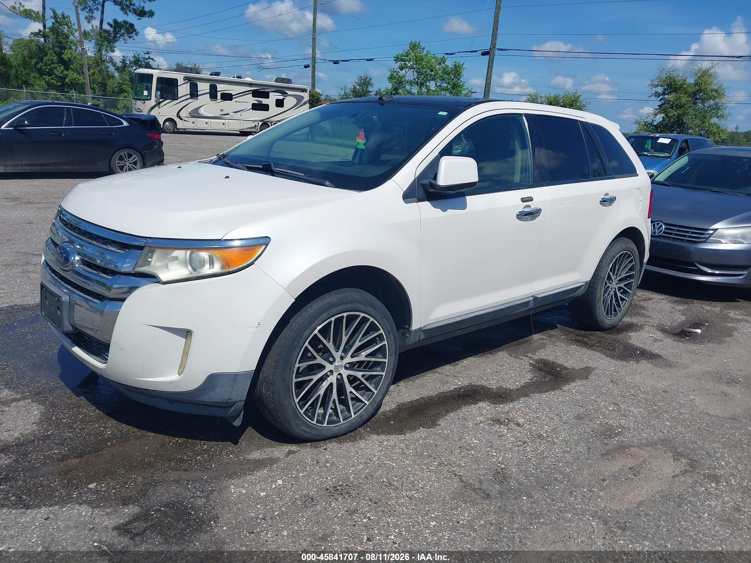 2011 Ford Edge Sel White vin: 2FMDK3JC2BBA75981