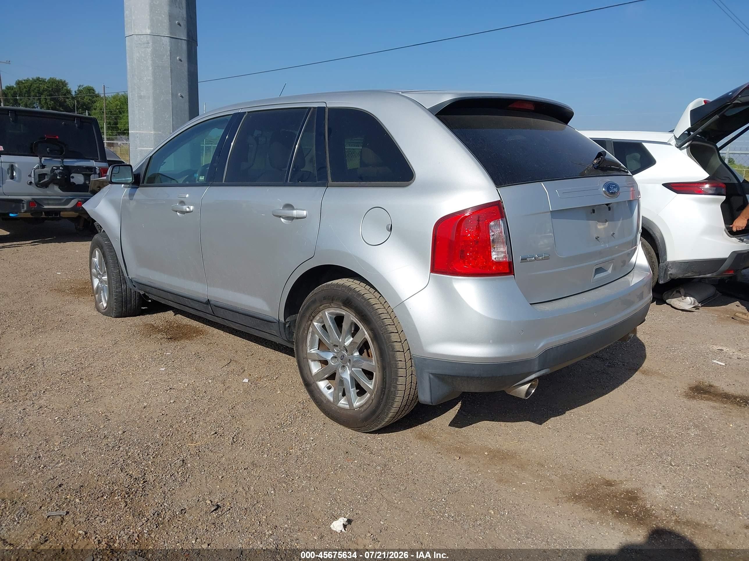 2012 Ford Edge Sel Silver vin: 2FMDK3JC2CBA15622
