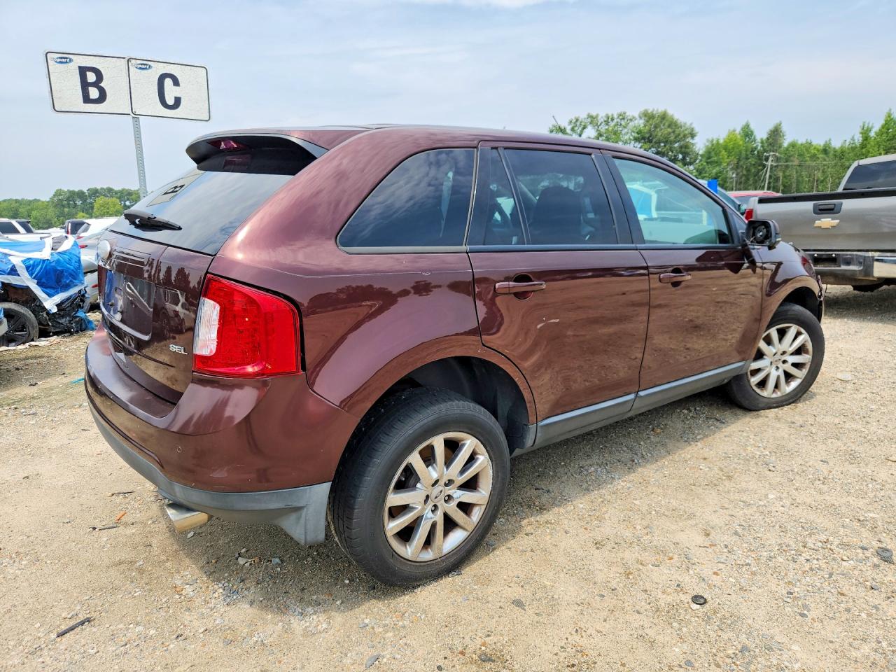2012 Ford Edge Sel Burgundy vin: 2FMDK3JC2CBA88408