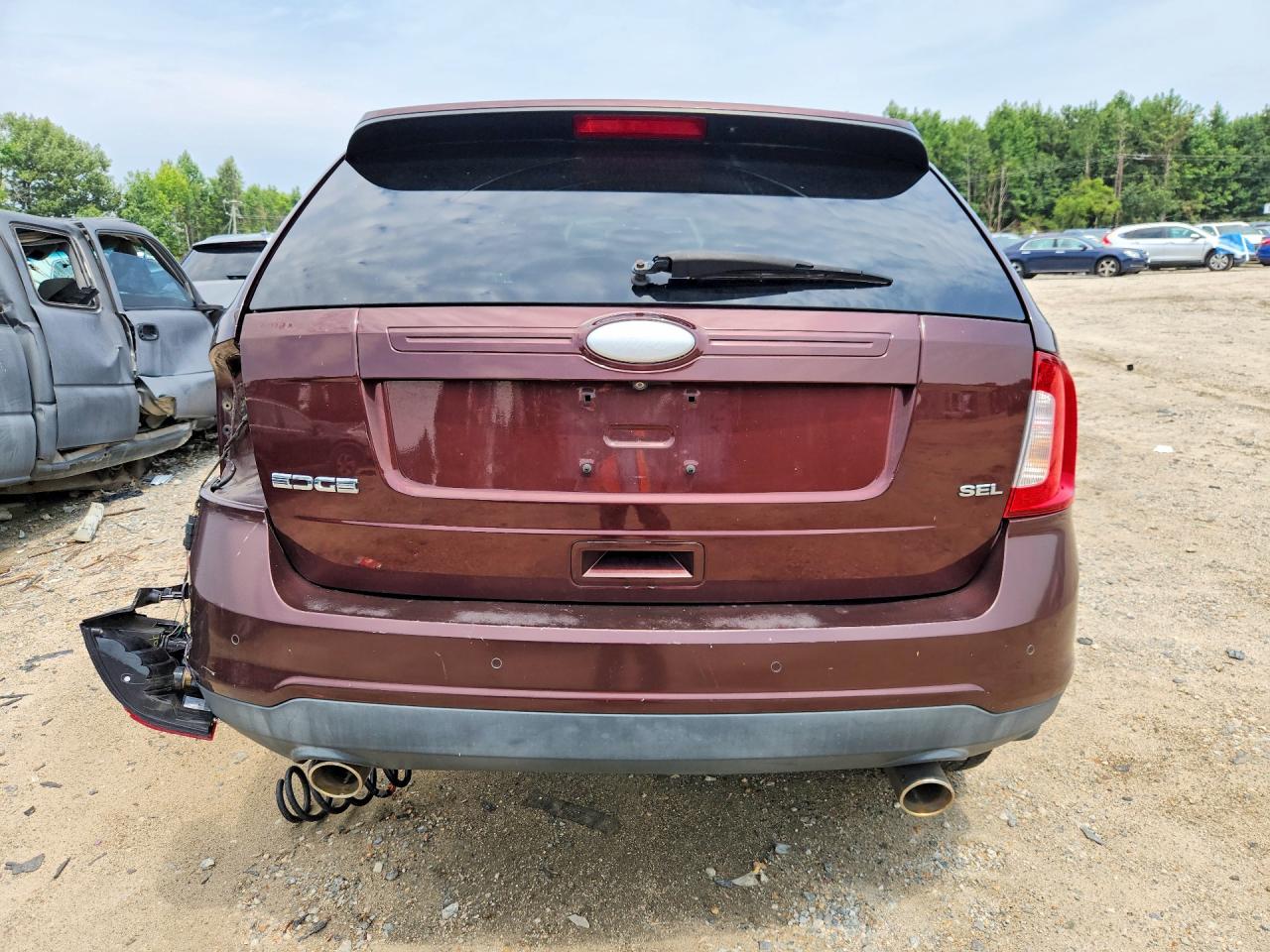 2012 Ford Edge Sel Burgundy vin: 2FMDK3JC2CBA88408