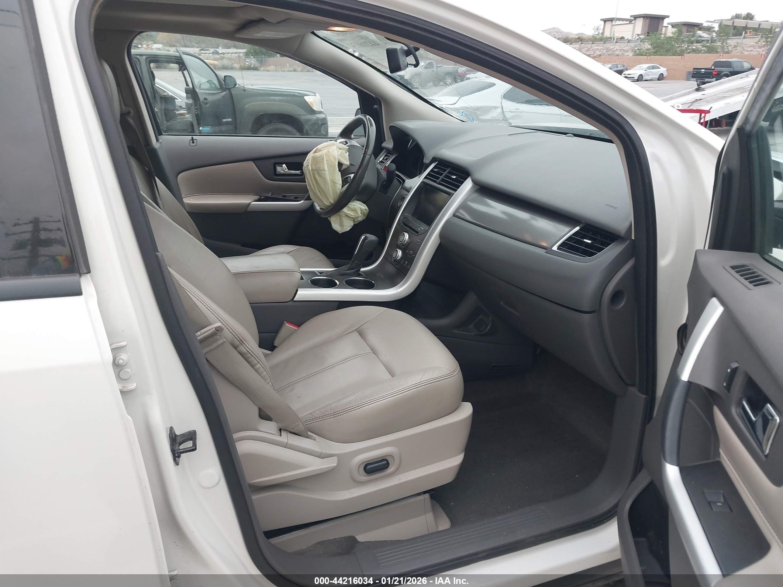2013 Ford Edge Sel White vin: 2FMDK3JC2DBA37041
