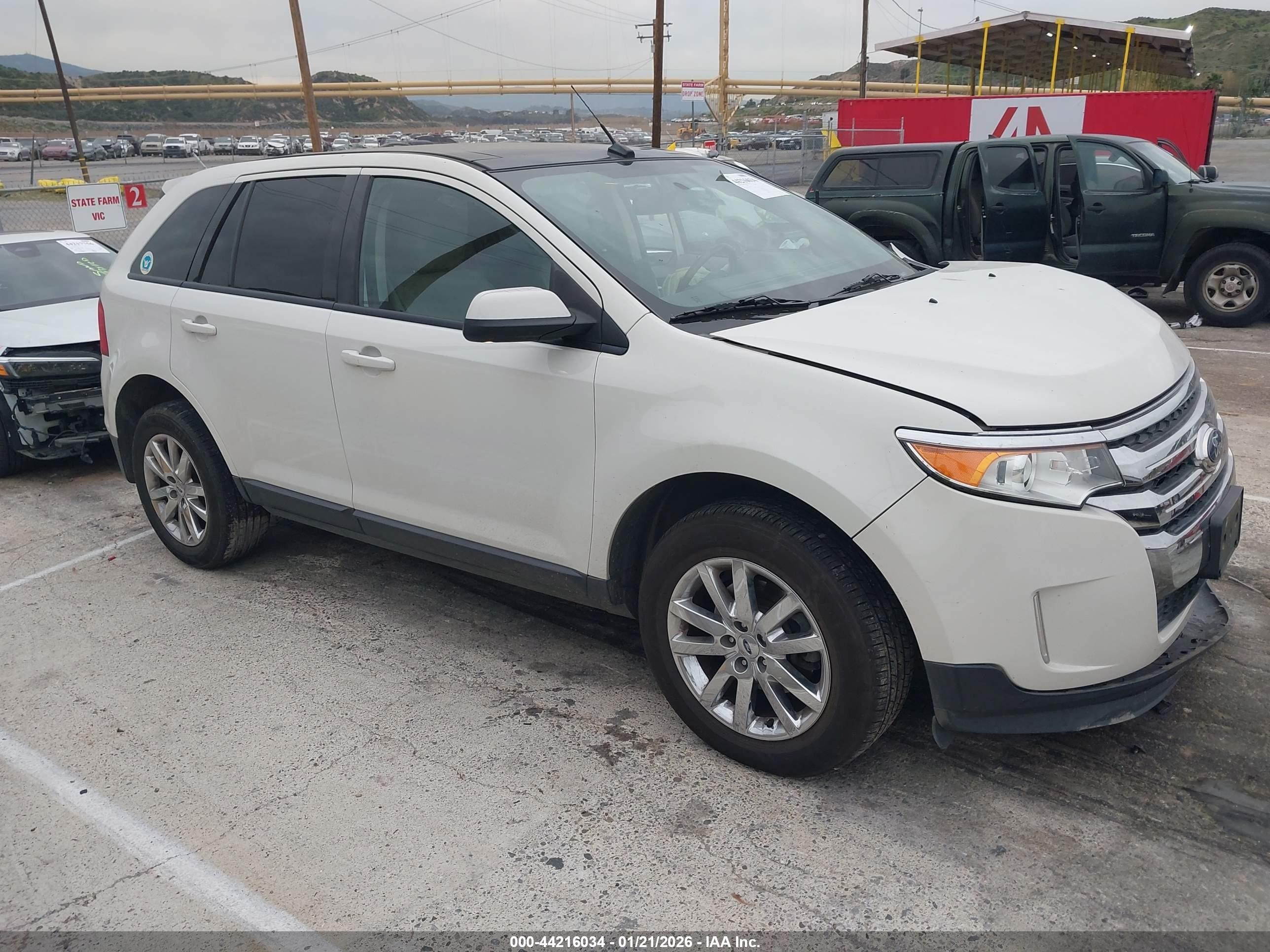 2013 Ford Edge Sel White vin: 2FMDK3JC2DBA37041