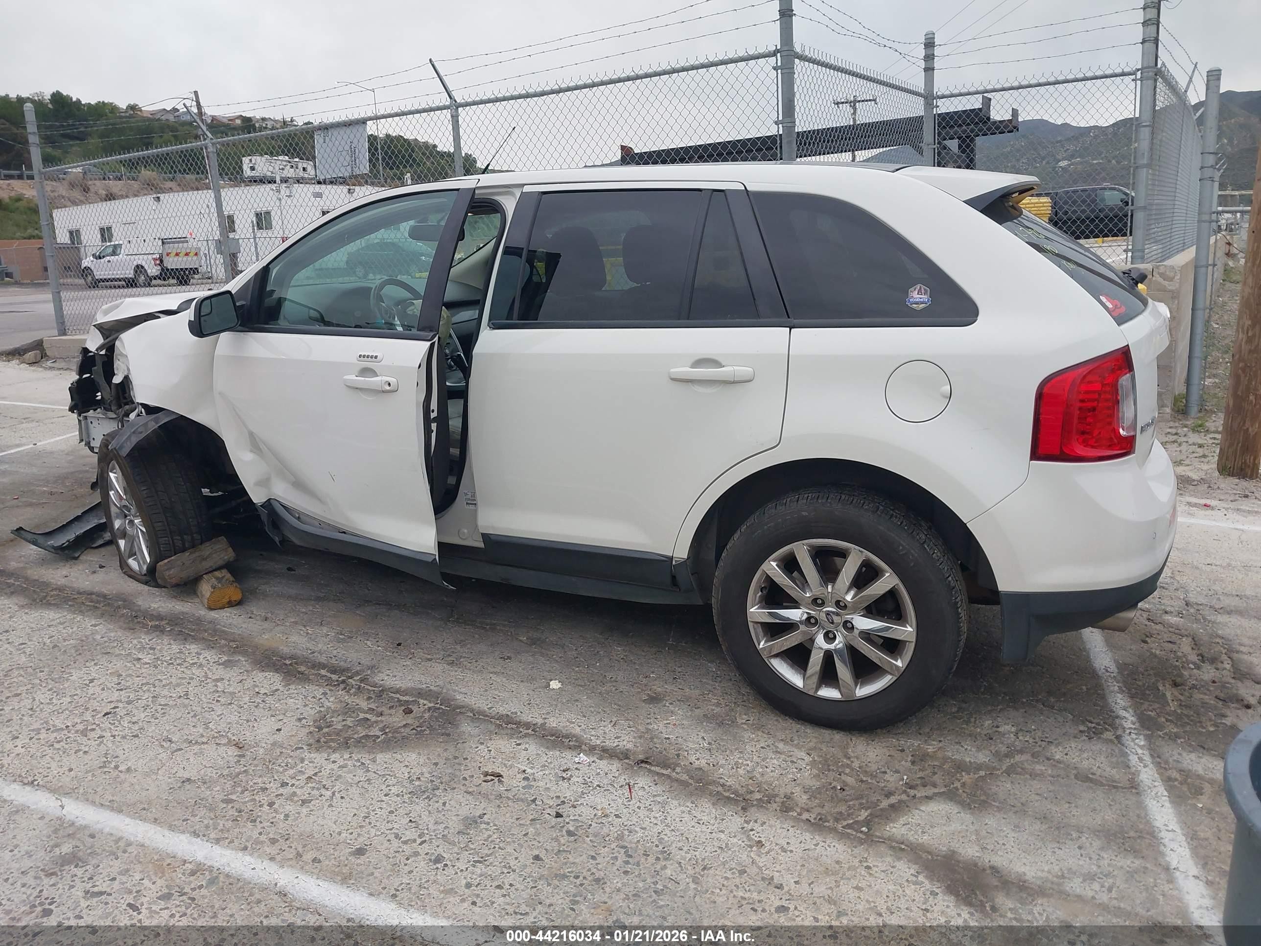 2013 Ford Edge Sel White vin: 2FMDK3JC2DBA37041