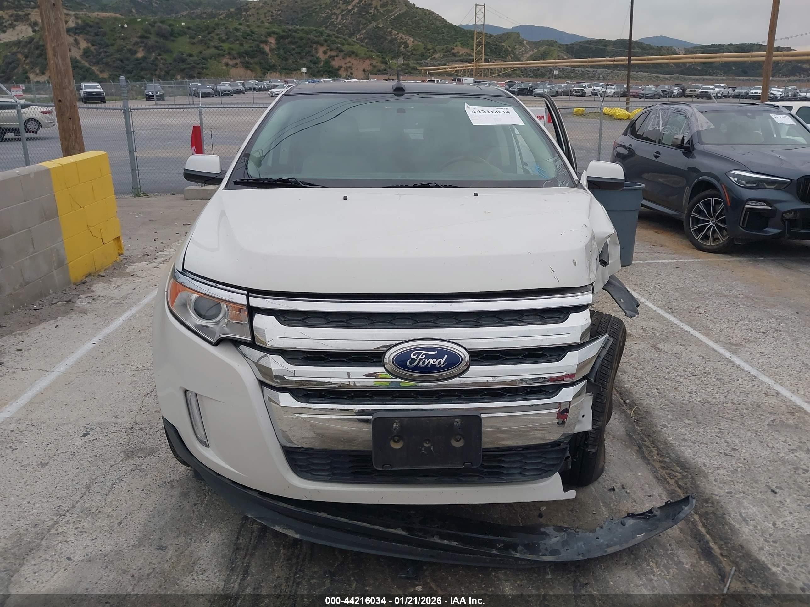 2013 Ford Edge Sel White vin: 2FMDK3JC2DBA37041