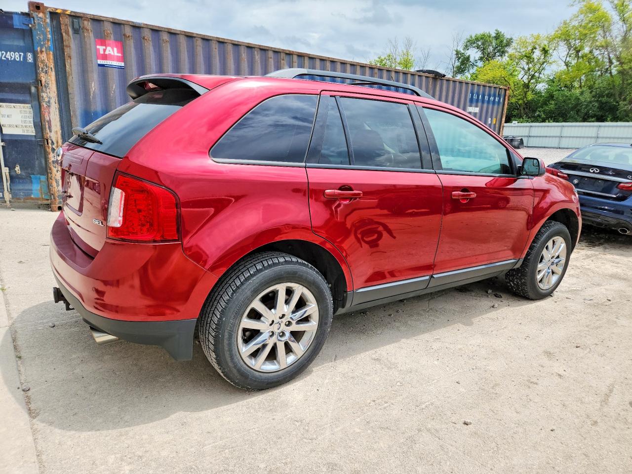 2013 Ford Edge Sel Red vin: 2FMDK3JC2DBA57404