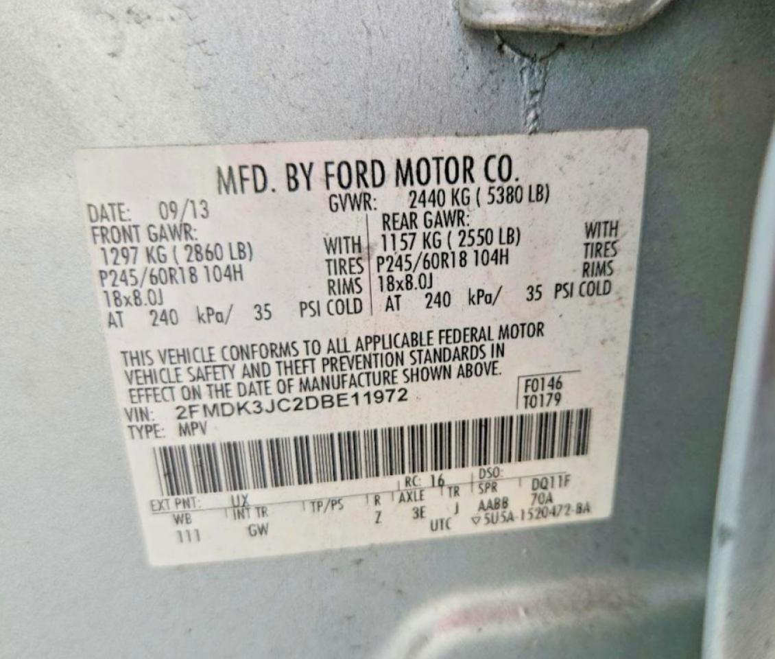 2013 Ford Edge Sel Silver vin: 2FMDK3JC2DBE11972