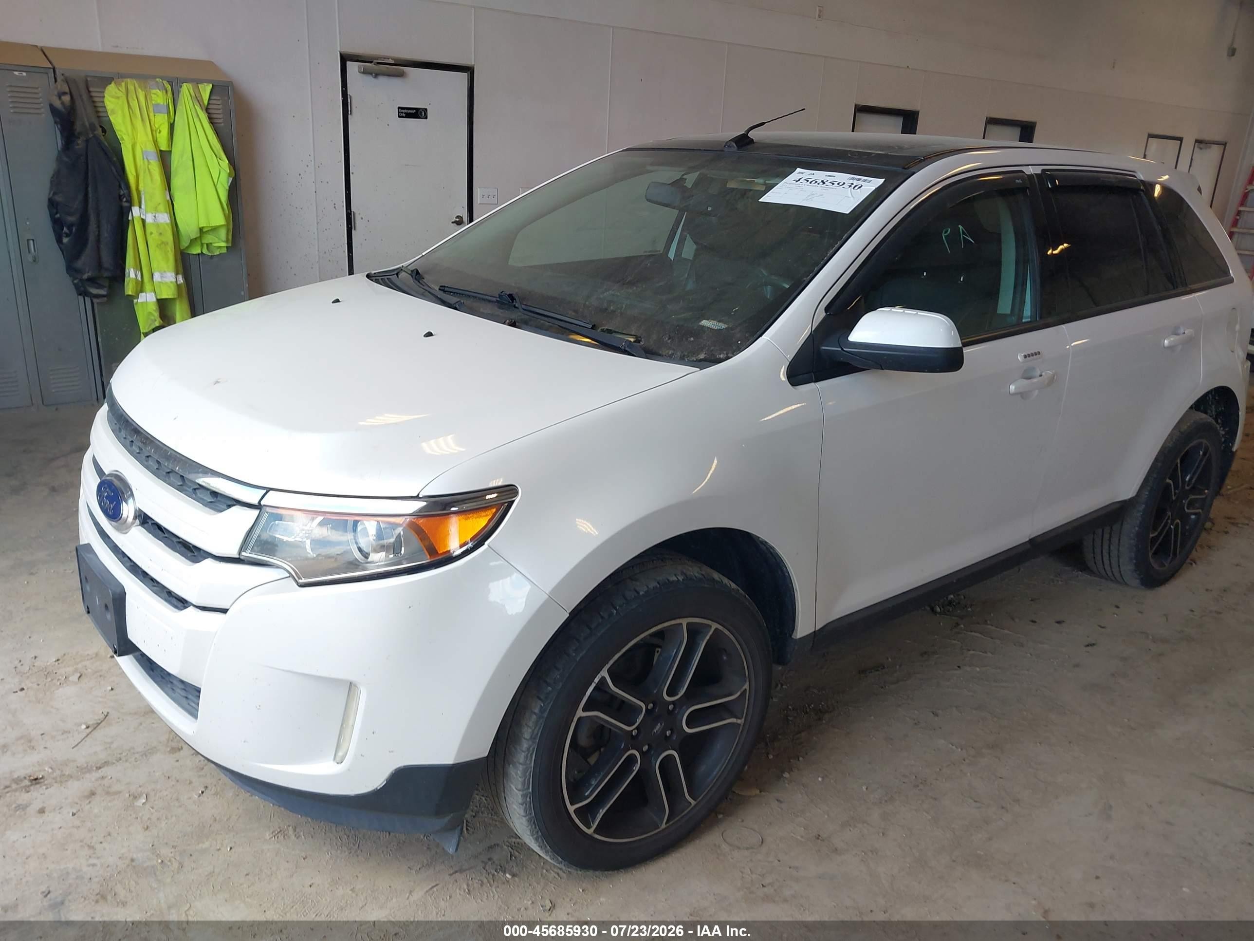 2013 Ford Edge Sel White vin: 2FMDK3JC2DBE27198