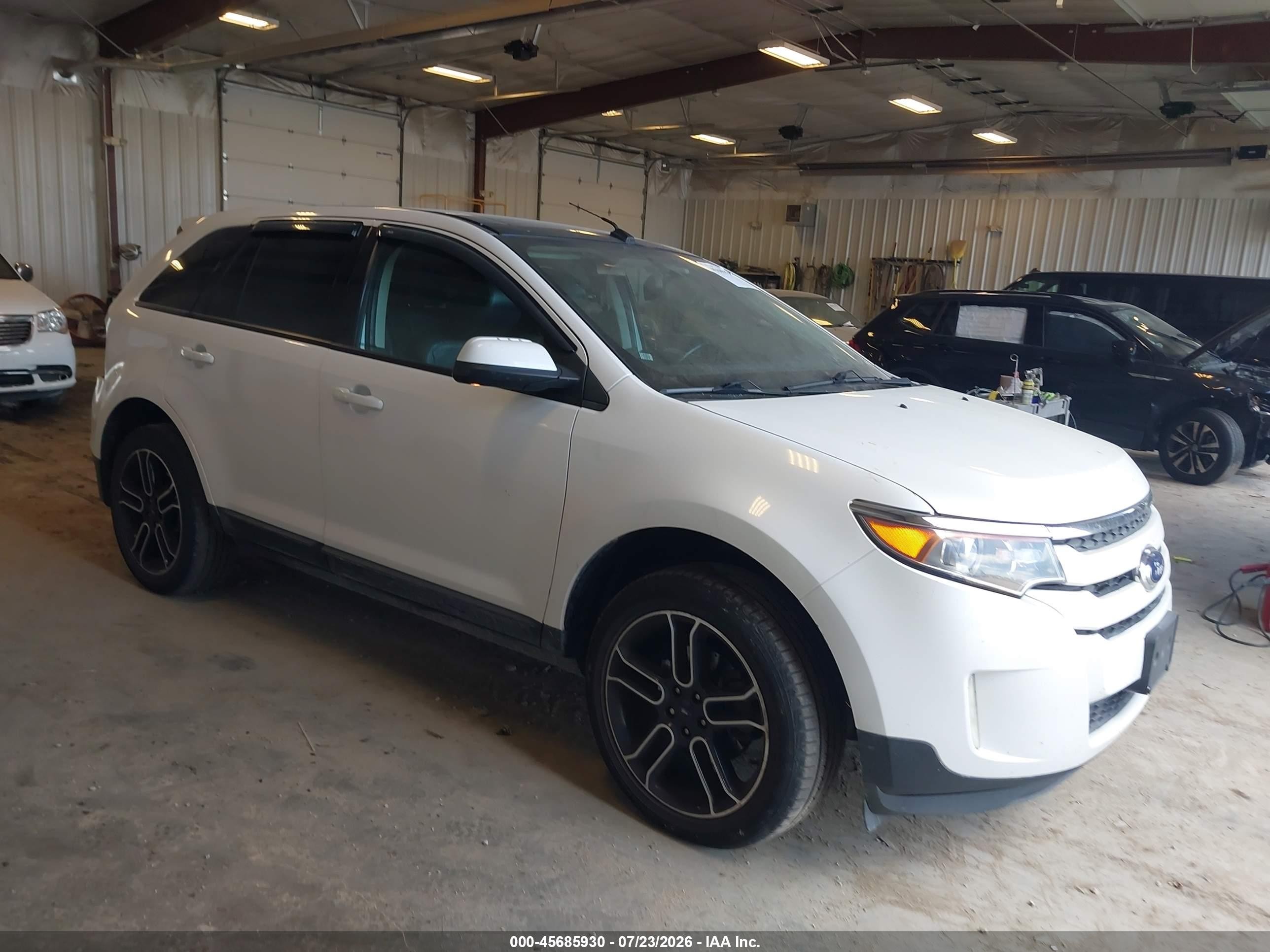 2013 Ford Edge Sel White vin: 2FMDK3JC2DBE27198