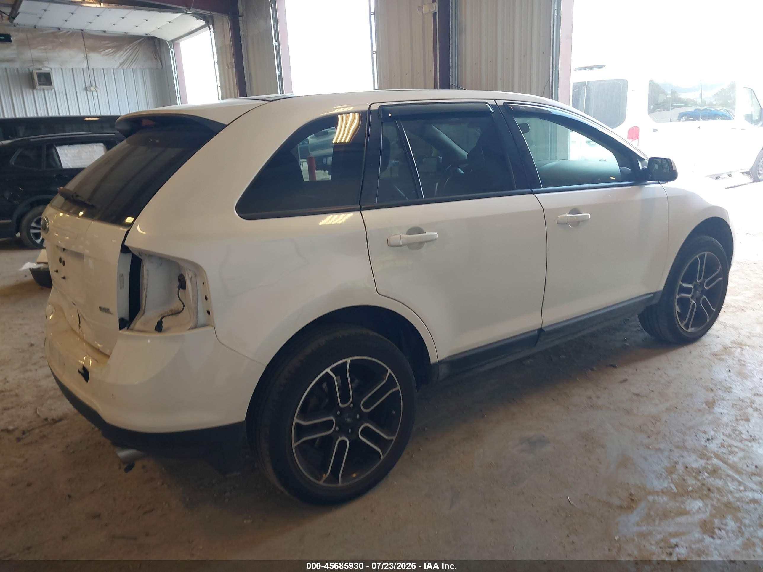 2013 Ford Edge Sel White vin: 2FMDK3JC2DBE27198