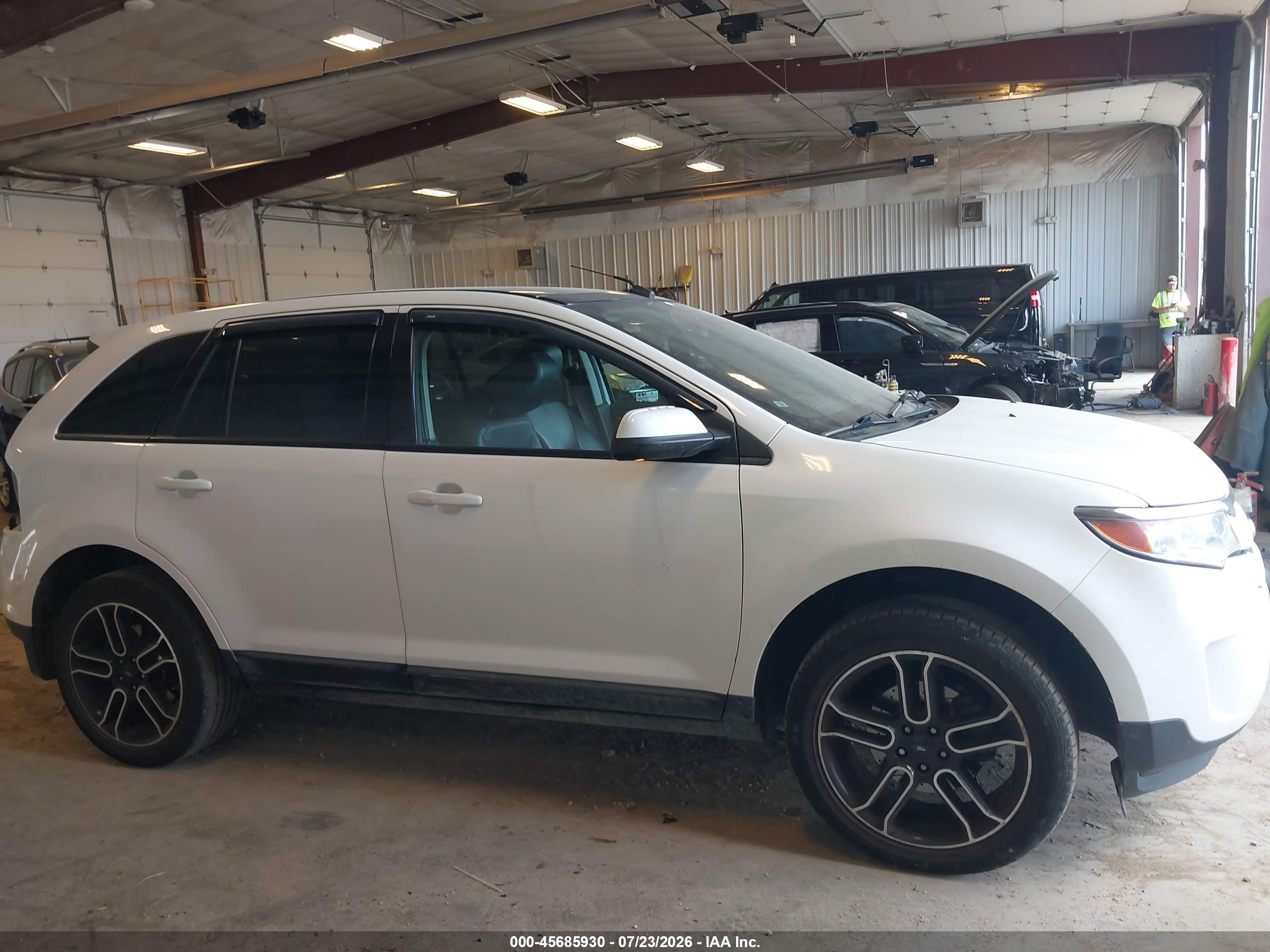 2013 Ford Edge Sel White vin: 2FMDK3JC2DBE27198