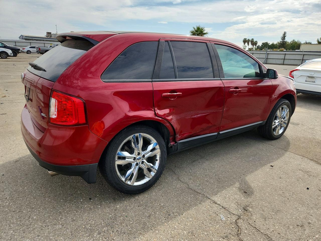 2013 Ford Edge Sel Red vin: 2FMDK3JC2DBE38301
