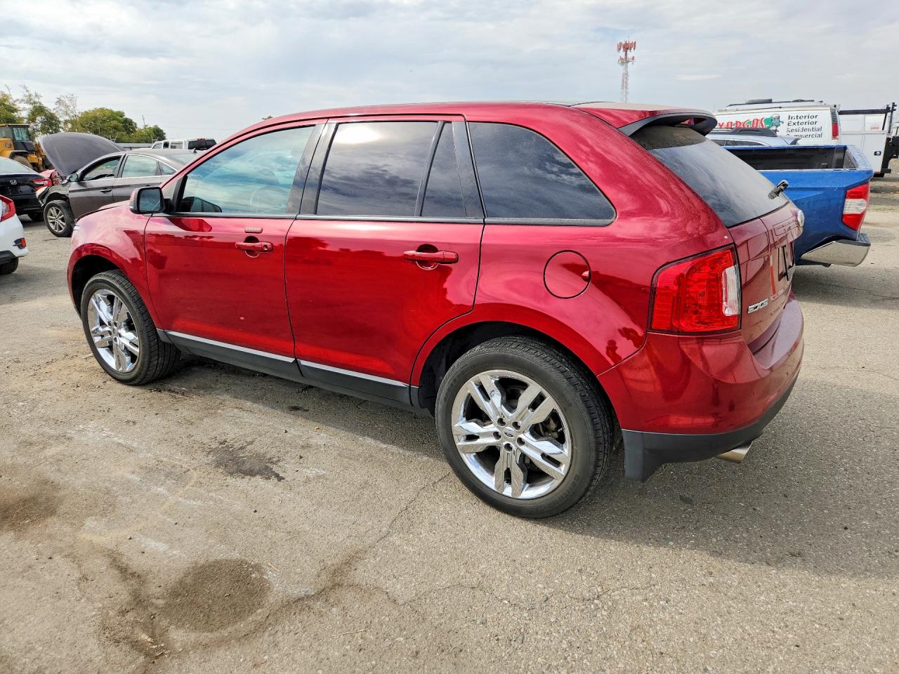 2013 Ford Edge Sel Red vin: 2FMDK3JC2DBE38301