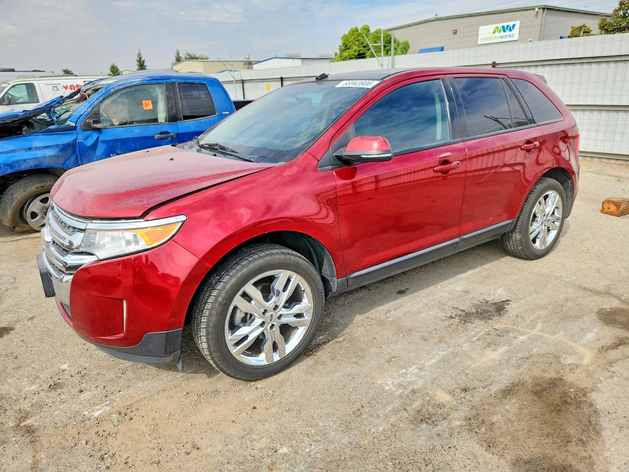 2013 Ford Edge Sel Red vin: 2FMDK3JC2DBE38301