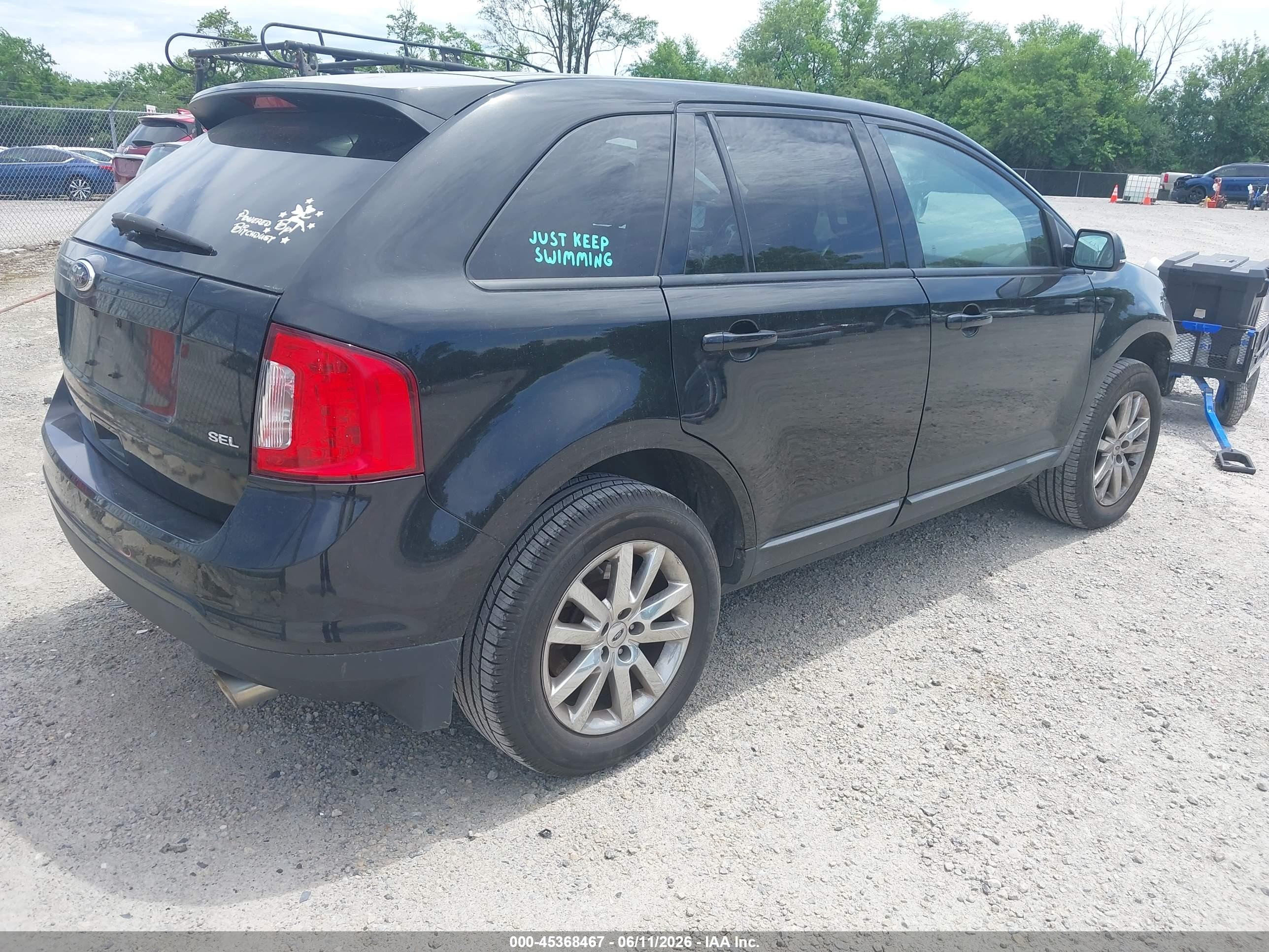 2014 Ford Edge Sel Black vin: 2FMDK3JC2EBA24078