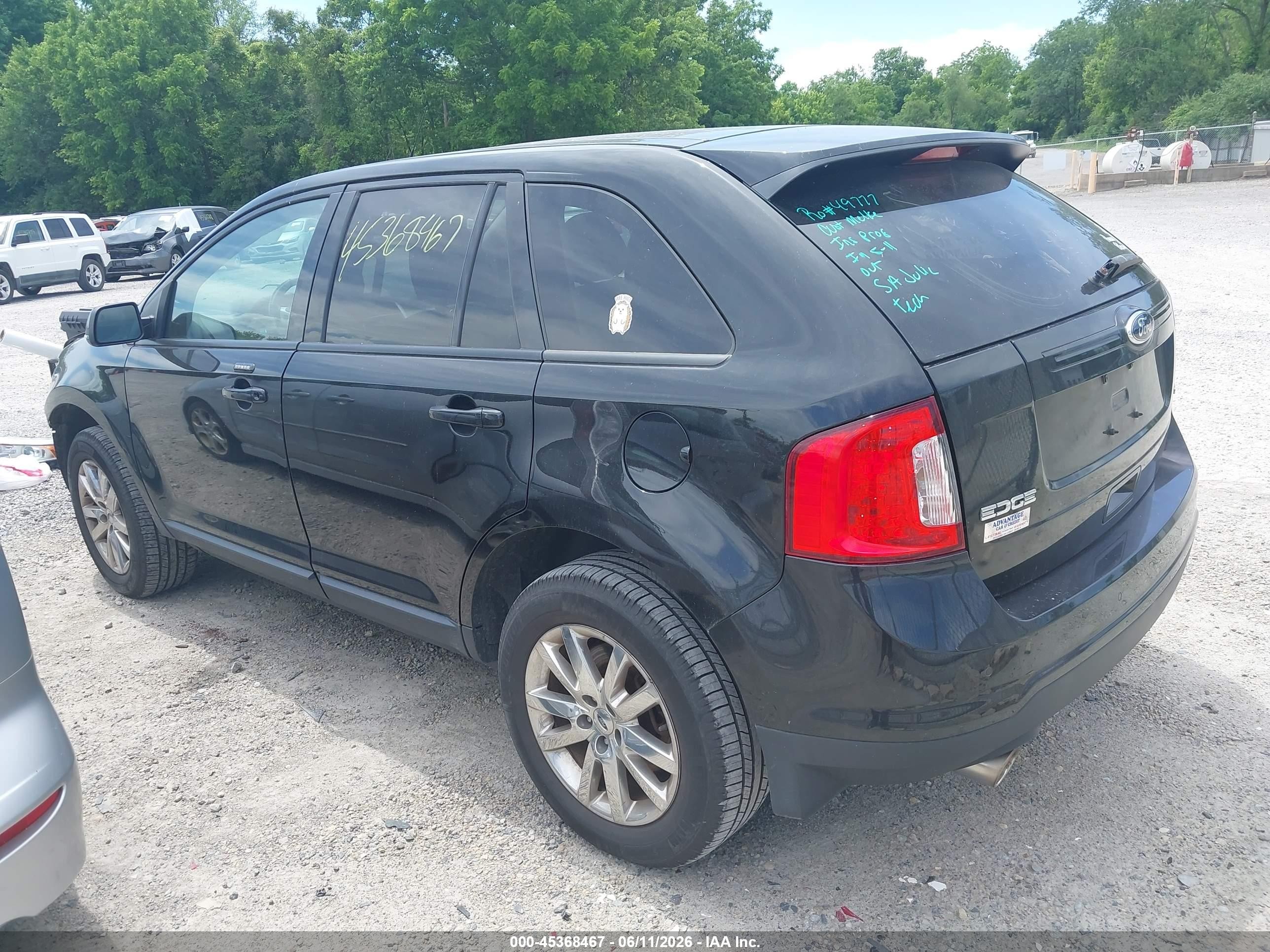 2014 Ford Edge Sel Black vin: 2FMDK3JC2EBA24078