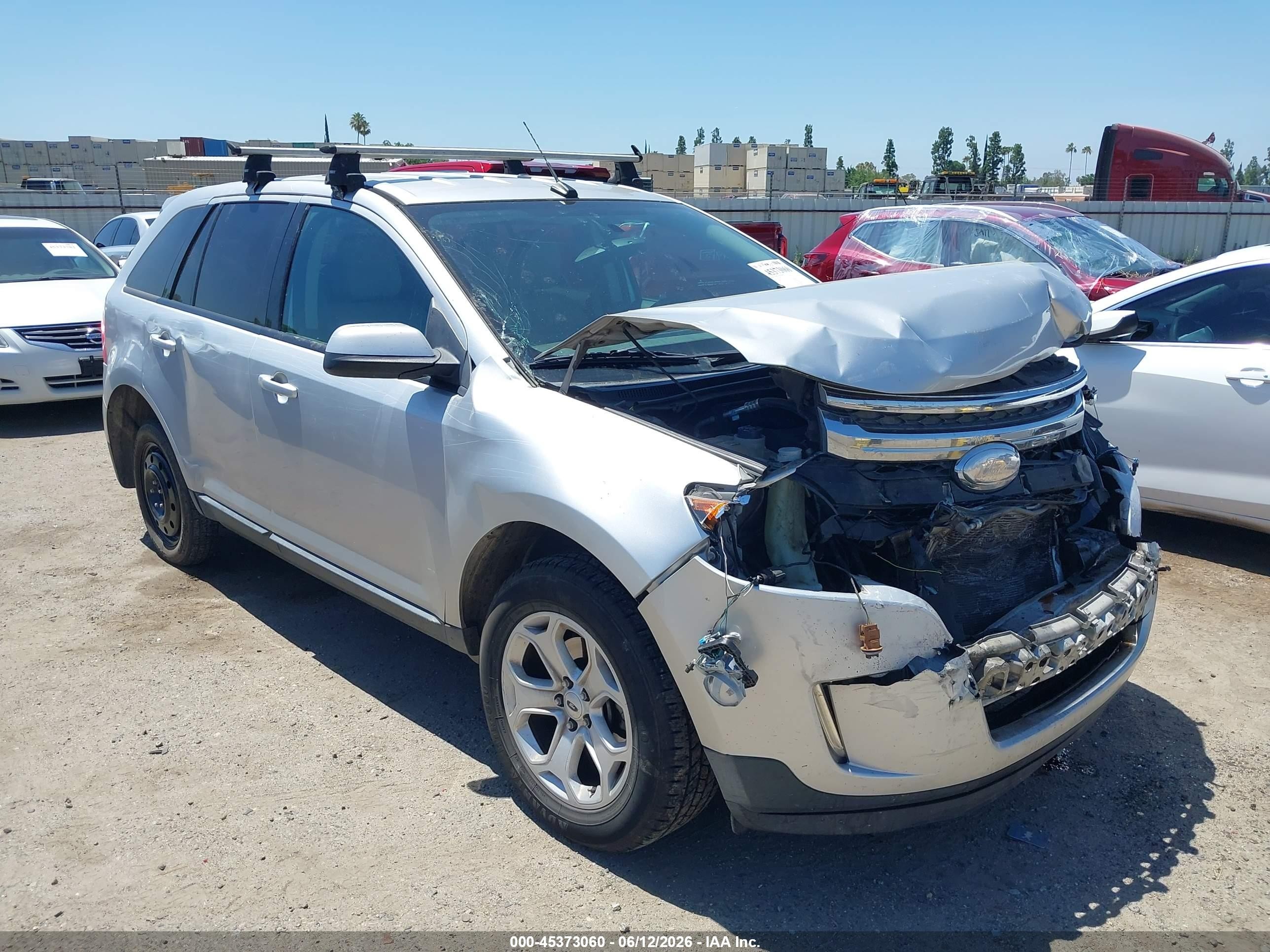 2014 Ford Edge Sel Silver vin: 2FMDK3JC2EBA90758