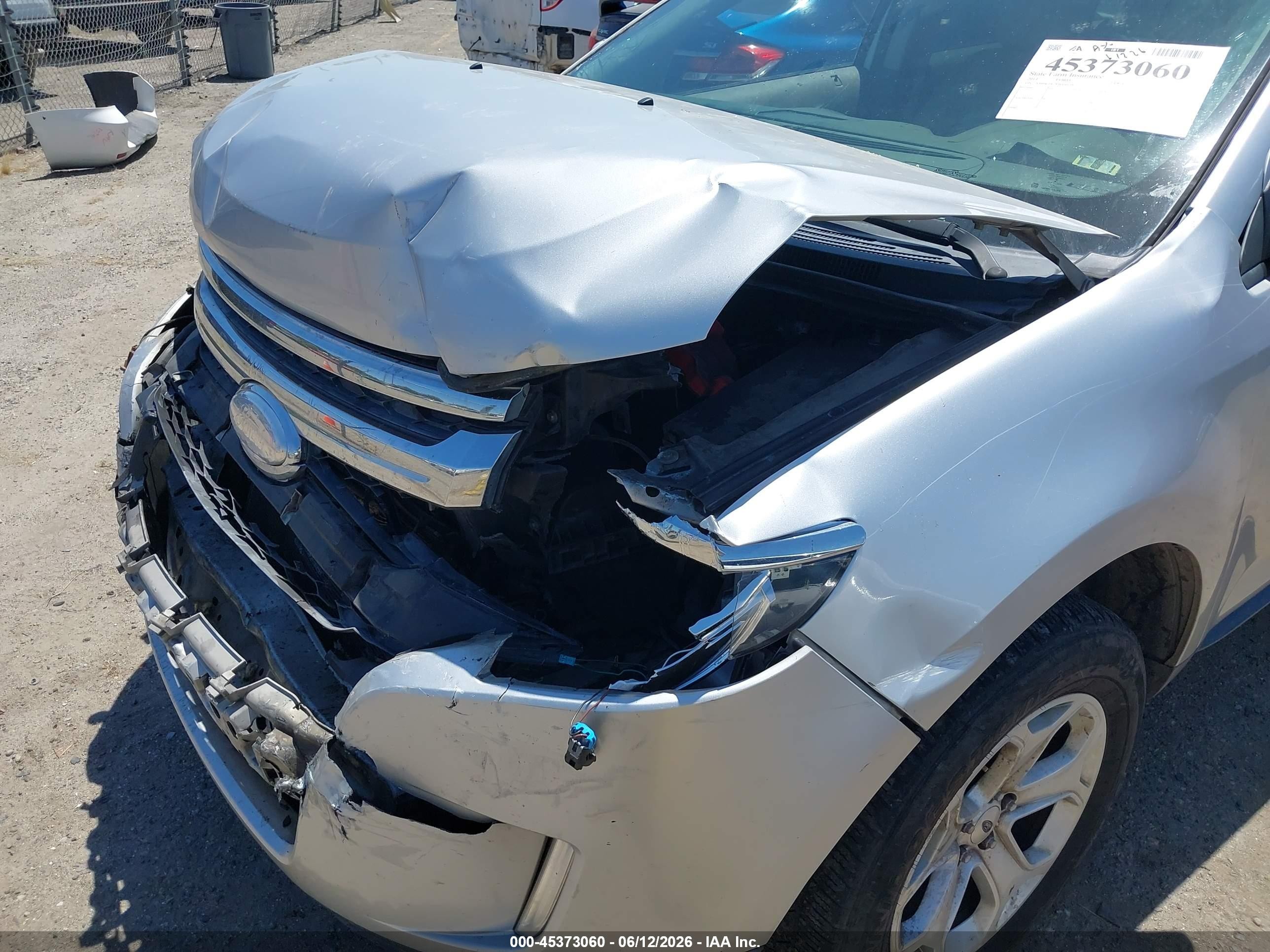 2014 Ford Edge Sel Silver vin: 2FMDK3JC2EBA90758