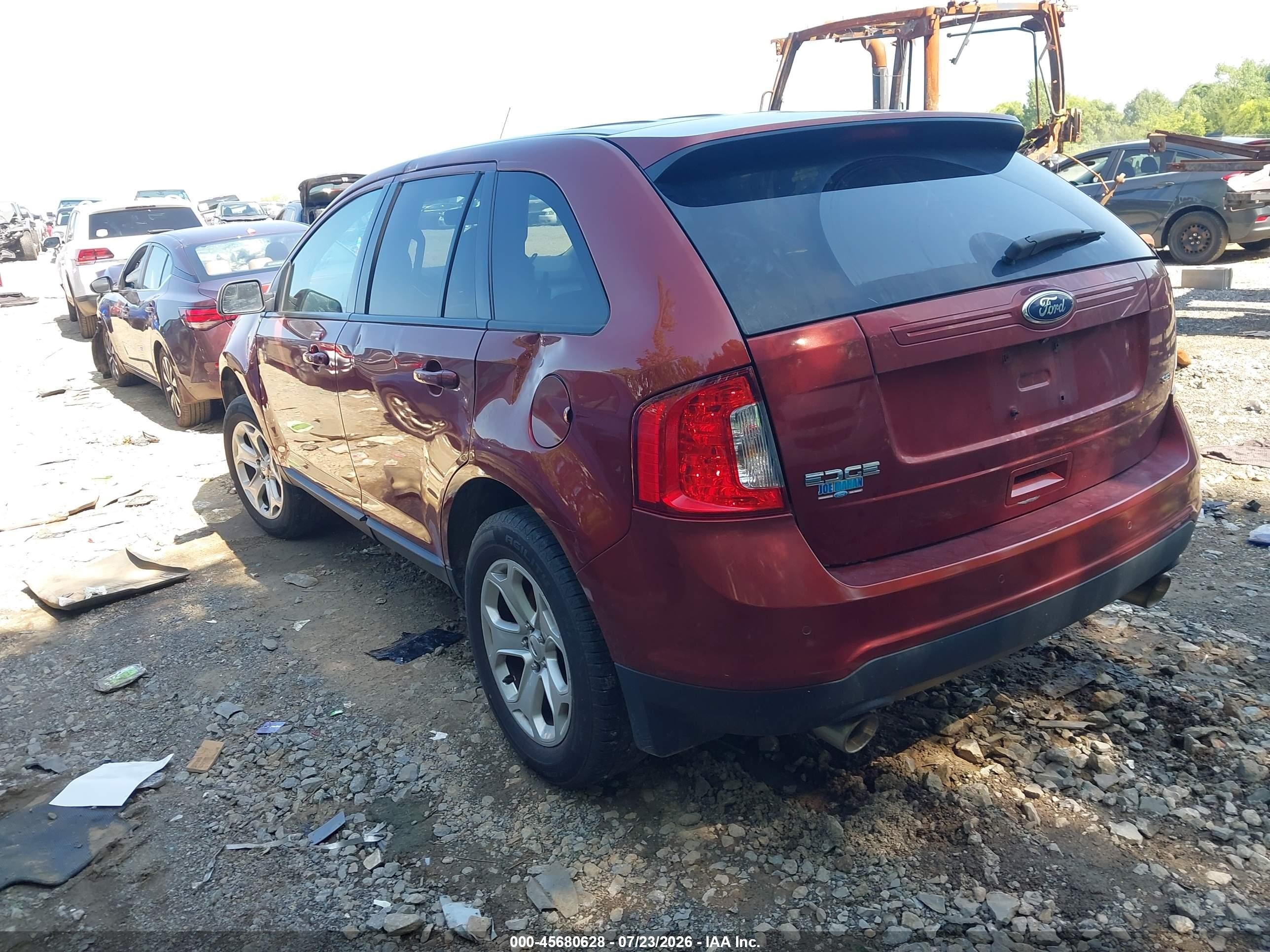 2014 Ford Edge Sel Orange vin: 2FMDK3JC2EBA99752