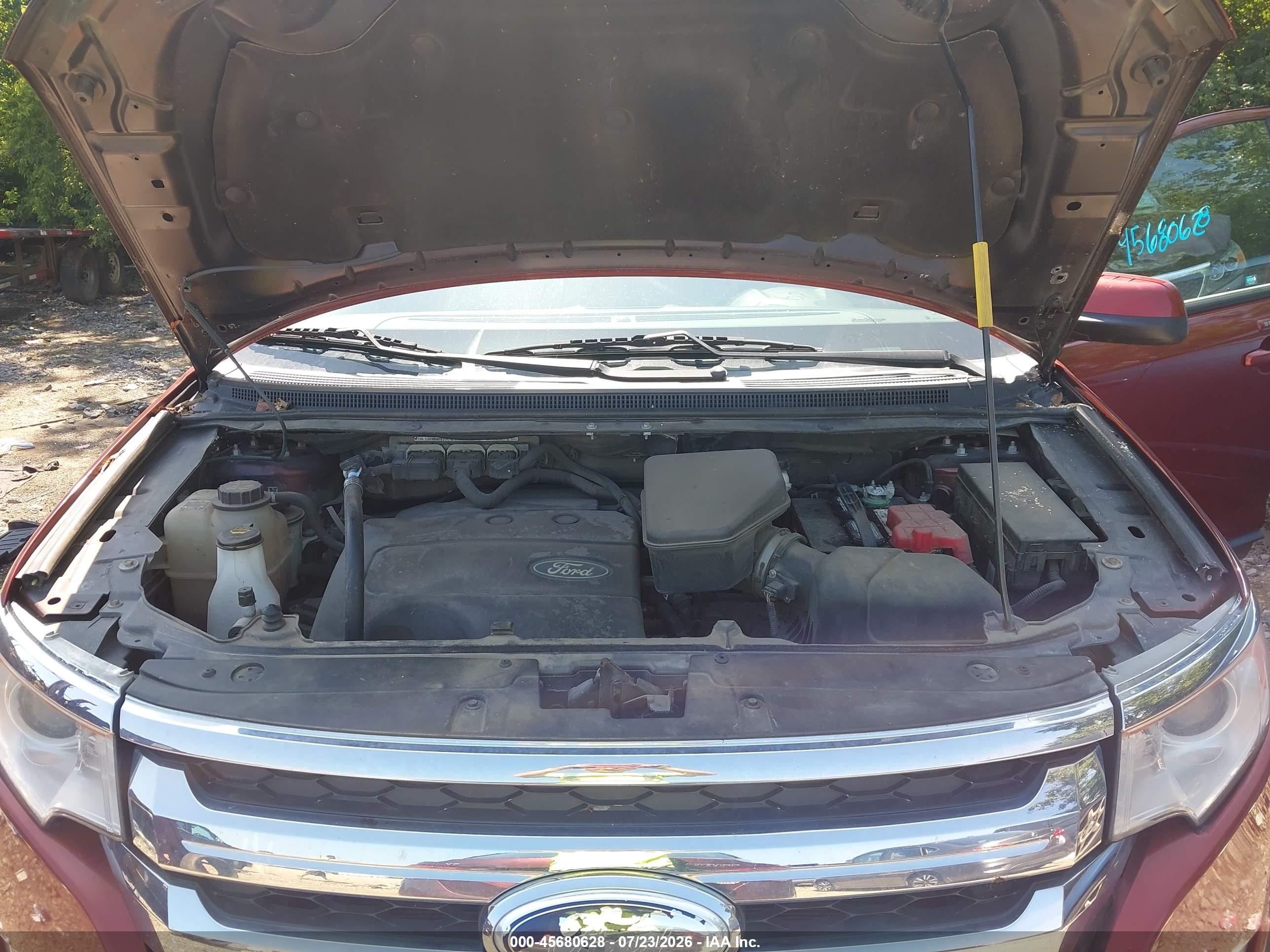 2014 Ford Edge Sel Orange vin: 2FMDK3JC2EBA99752