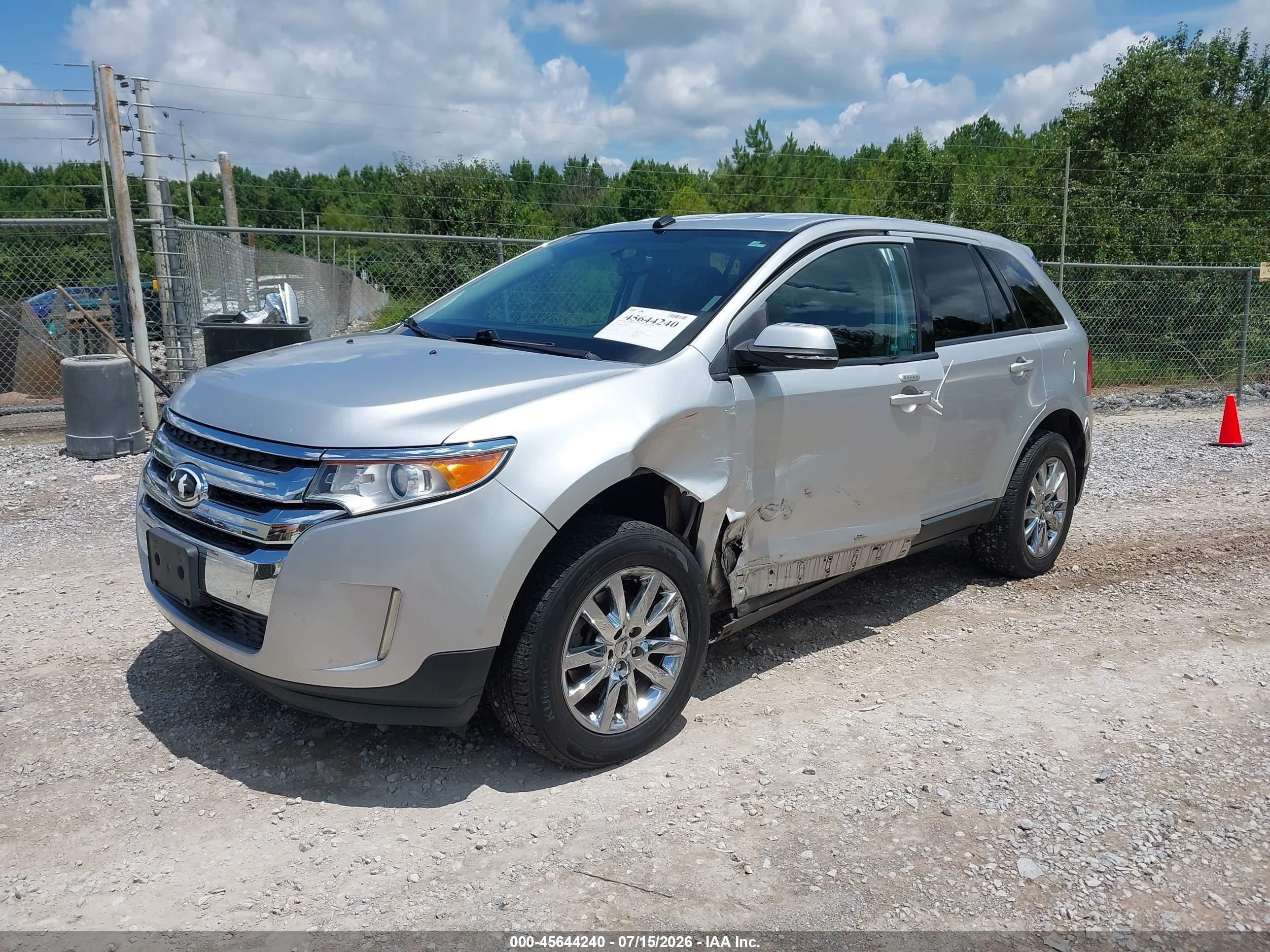 2014 Ford Edge Sel Серебряный vin: 2FMDK3JC2EBB03895