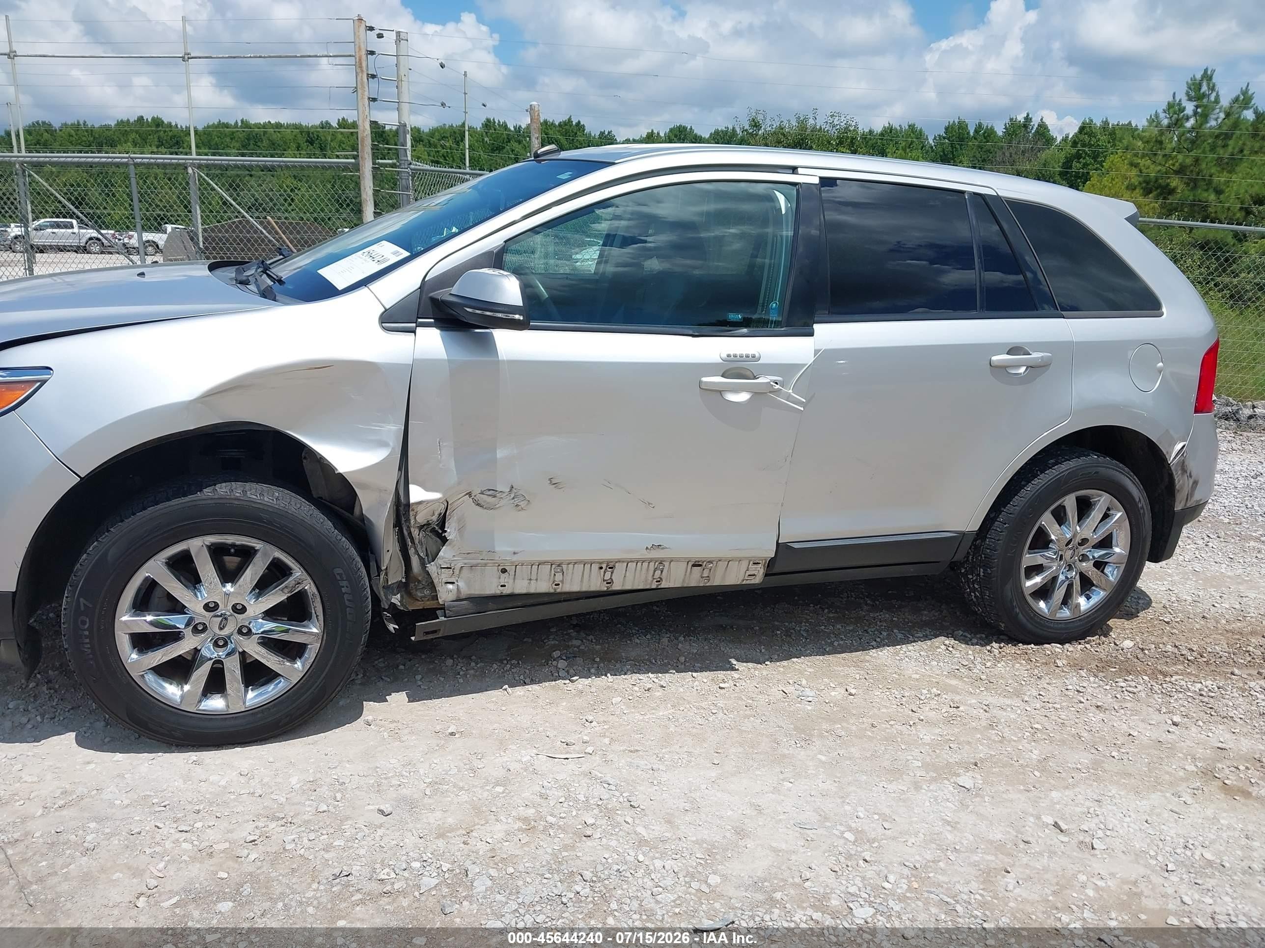 2014 Ford Edge Sel Серебряный vin: 2FMDK3JC2EBB03895