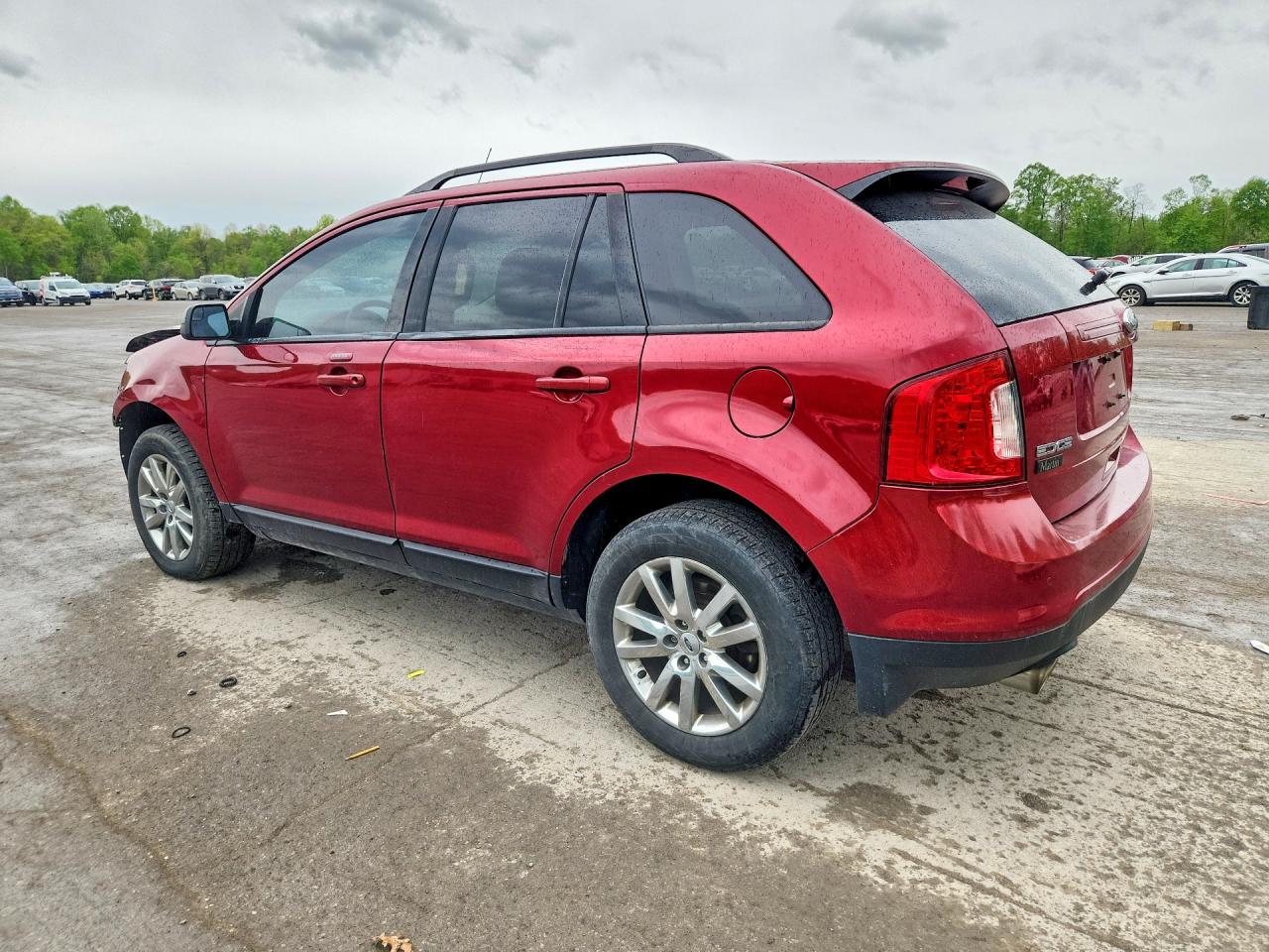 2014 Ford Edge Sel Red vin: 2FMDK3JC2EBB64356