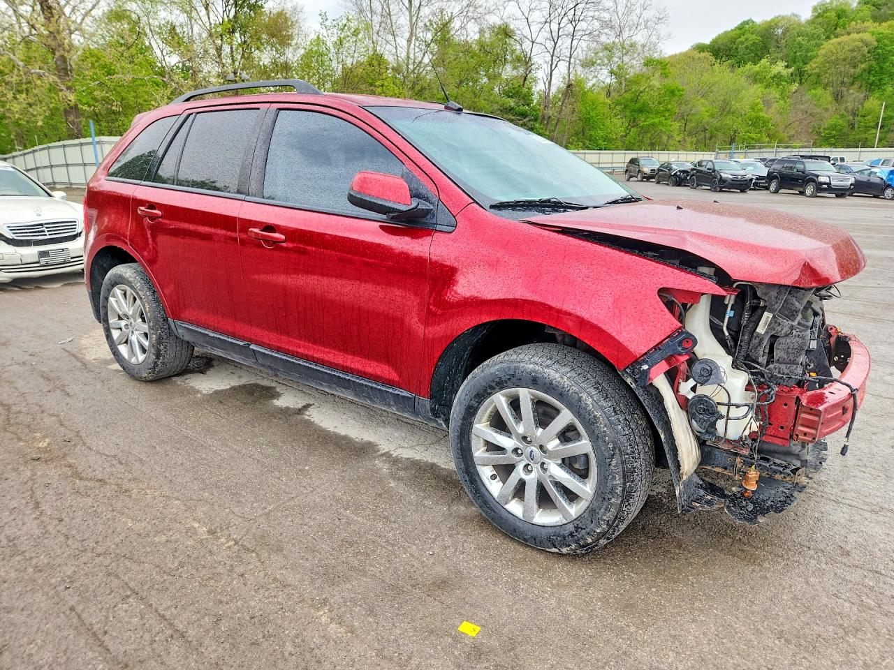 2014 Ford Edge Sel Red vin: 2FMDK3JC2EBB64356