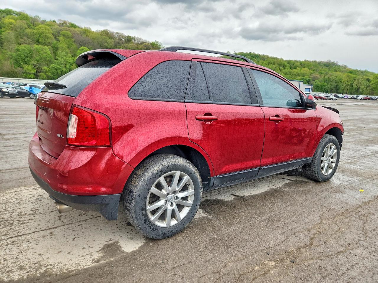 2014 Ford Edge Sel Red vin: 2FMDK3JC2EBB64356