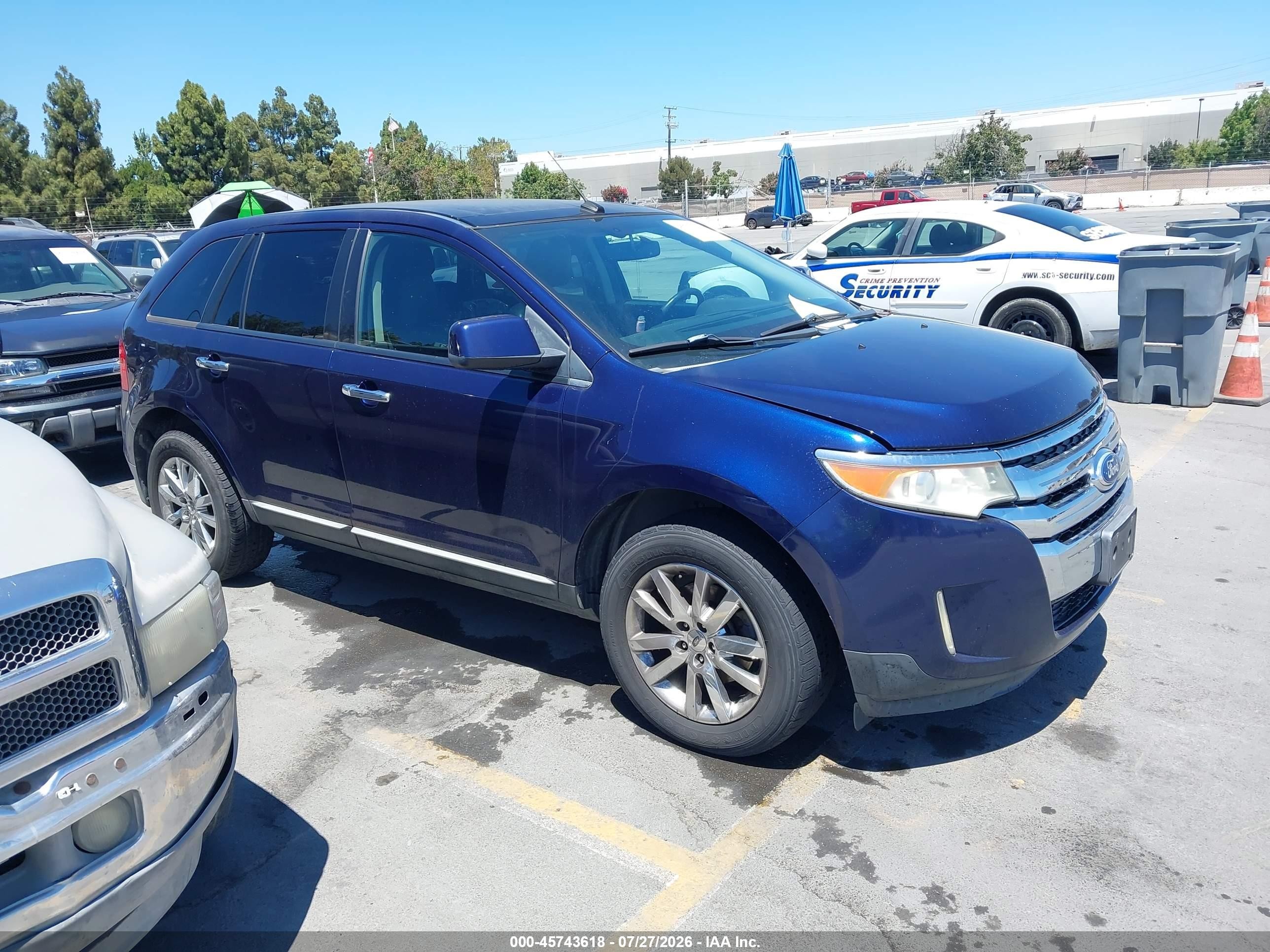 2011 Ford Edge Sel Blue vin: 2FMDK3JC3BBA27664